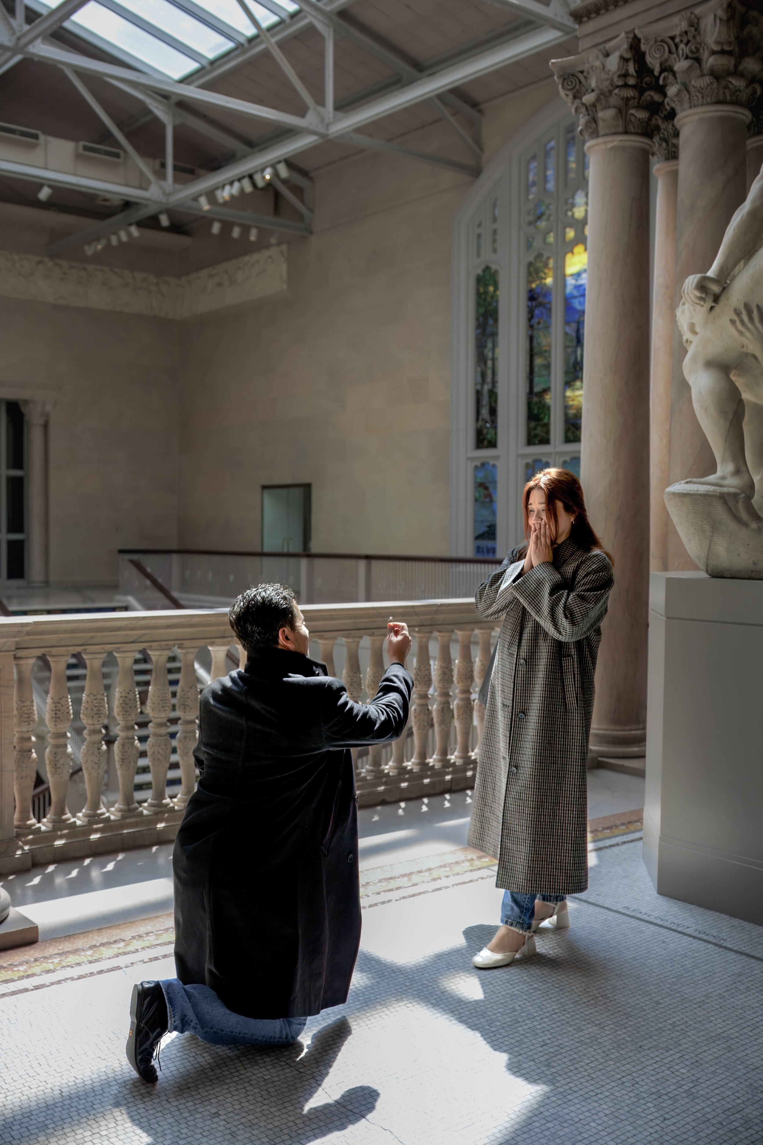A proposal at an art museum in Chicago