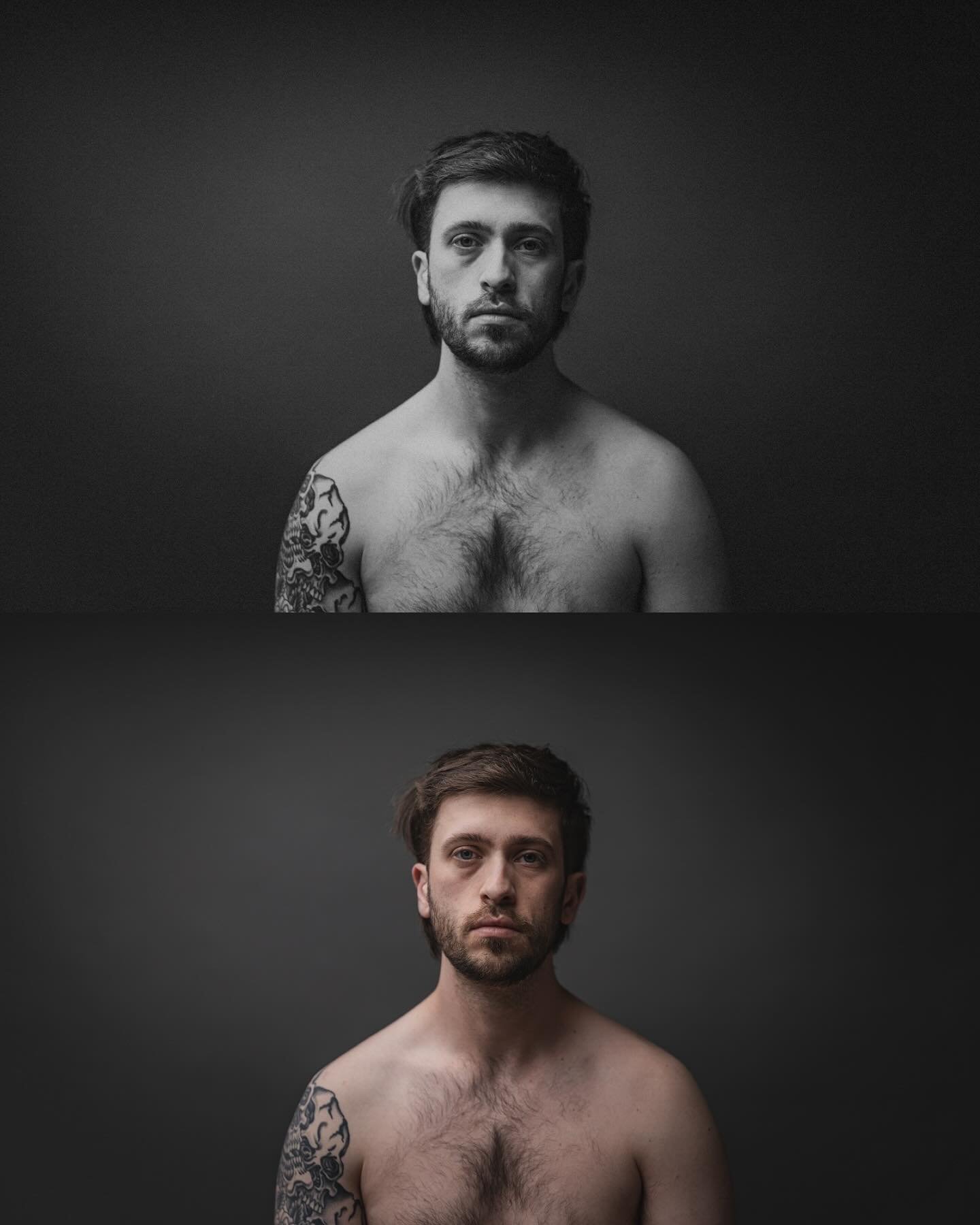 Documenting the process of a self portrait:

Over the weekend, I set up a home studio in my living room but hadn&rsquo;t tried it out yet. This morning, I decided to mess around with everything&hellip; no intent of taking a self portrait, literally j