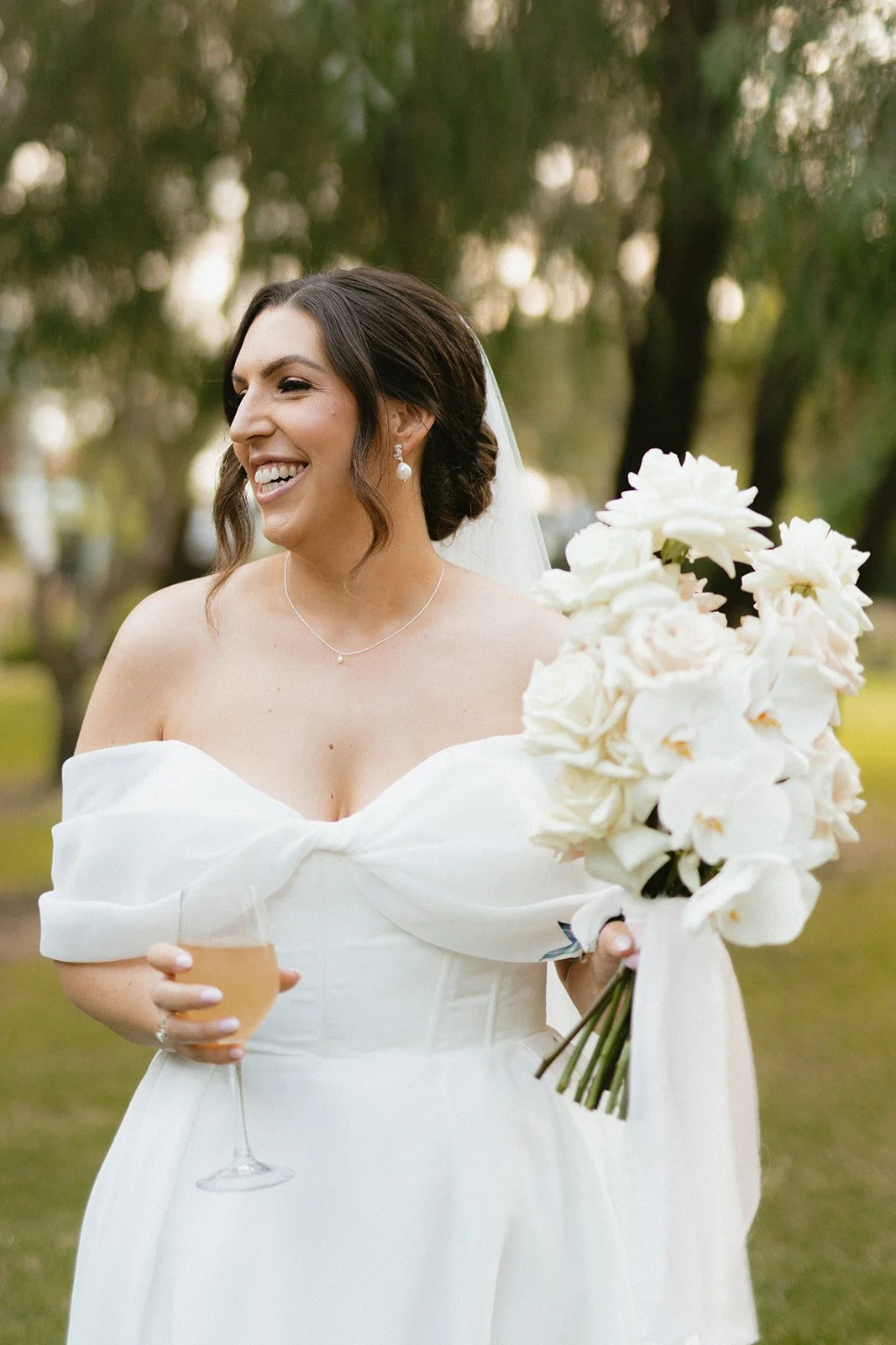 Our Bride Danielle wearing her custom heirloom bridal veil. 

Taylah Jayde Photography 