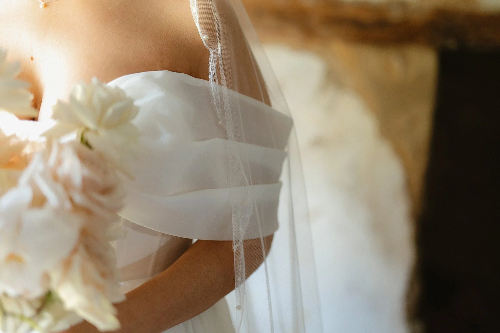 Our Bride Danielle wearing her custom heirloom wedding veil 

Taylah Jayde Photography 
