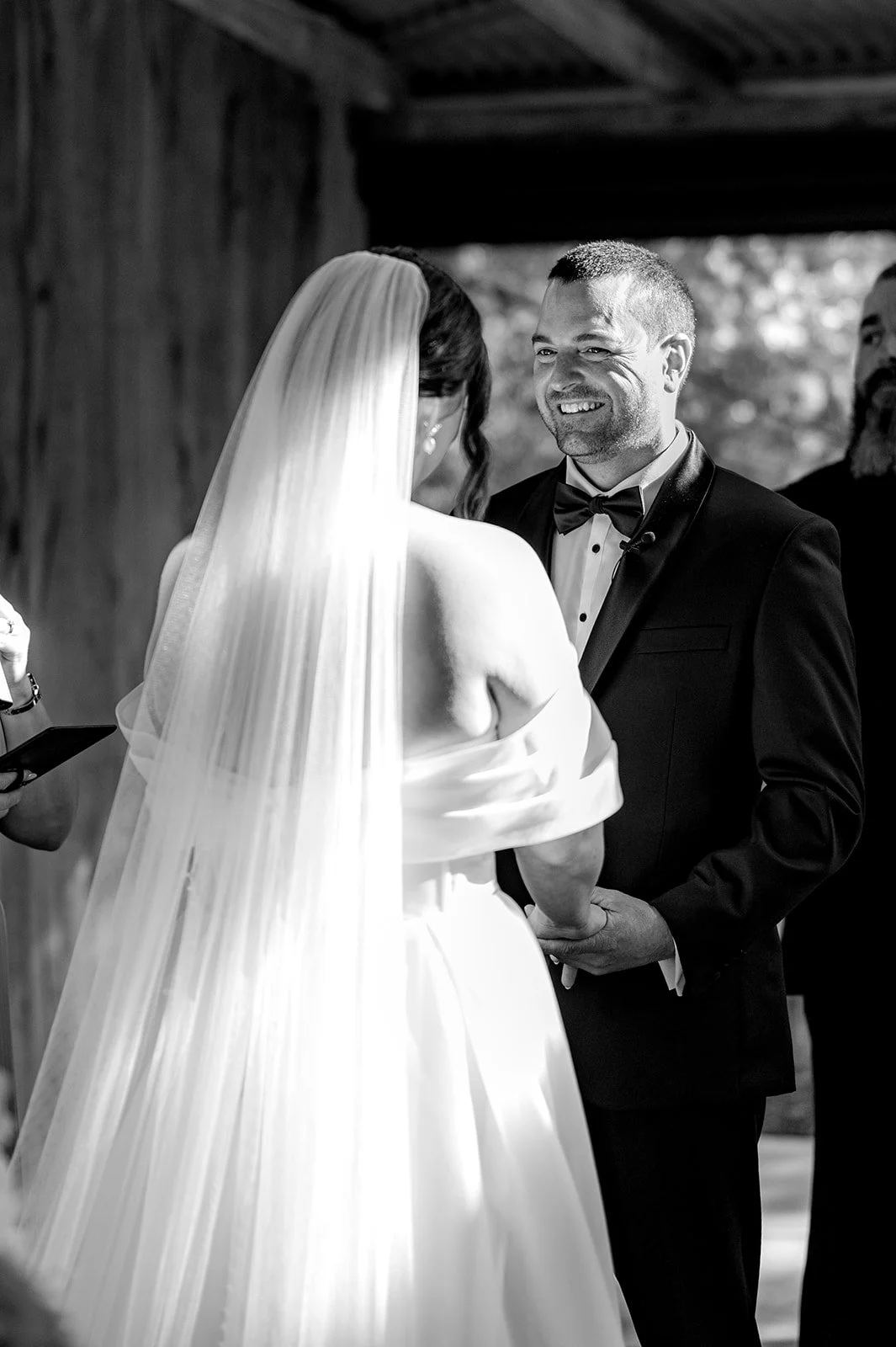 Our Bride Danielle wearing her custom heirloom wedding veil, featuring her mothers bridal veils embroidery and modern pearls

Taylah Jayde Photography 