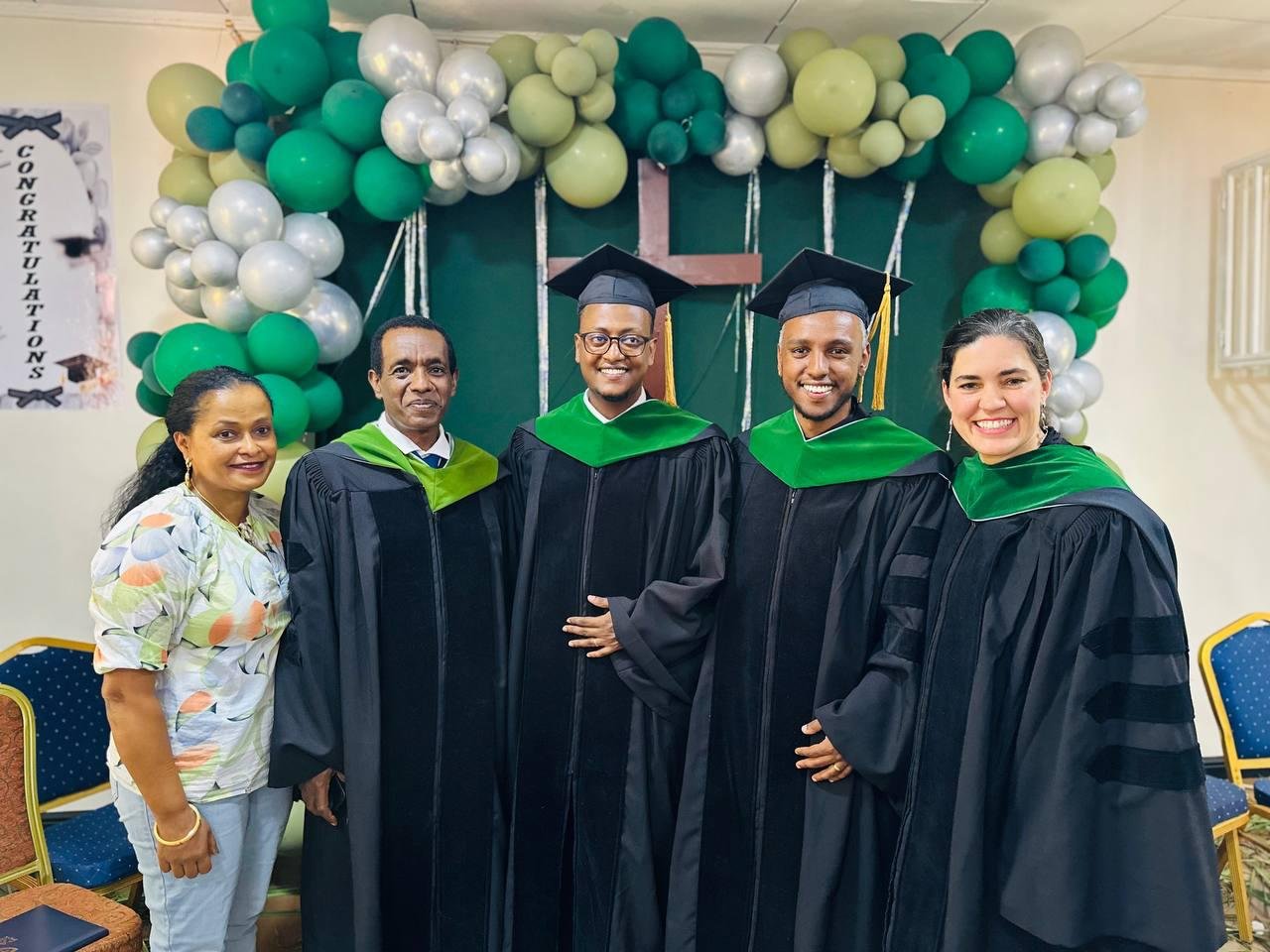 Rachel, Dr. Gezahegn, and our two newest general surgeon faculty members