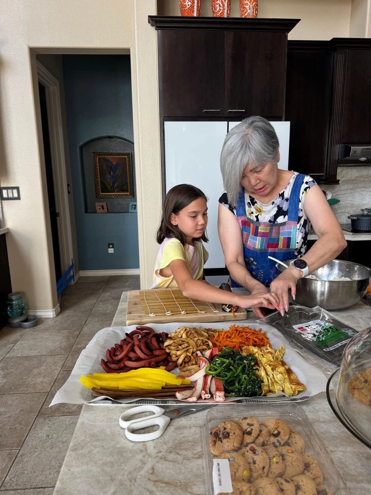 Korean food with Grandma