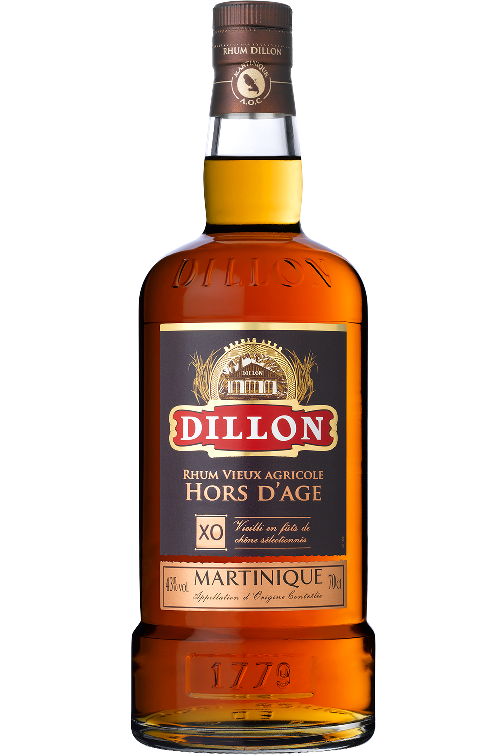 Rhum Dillon Hors d'âge - XO - Sélection 12ans - 45% vol - 70cl.