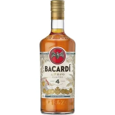 Rhum Bacardi 4ans Ambré - 40% vol - 1L