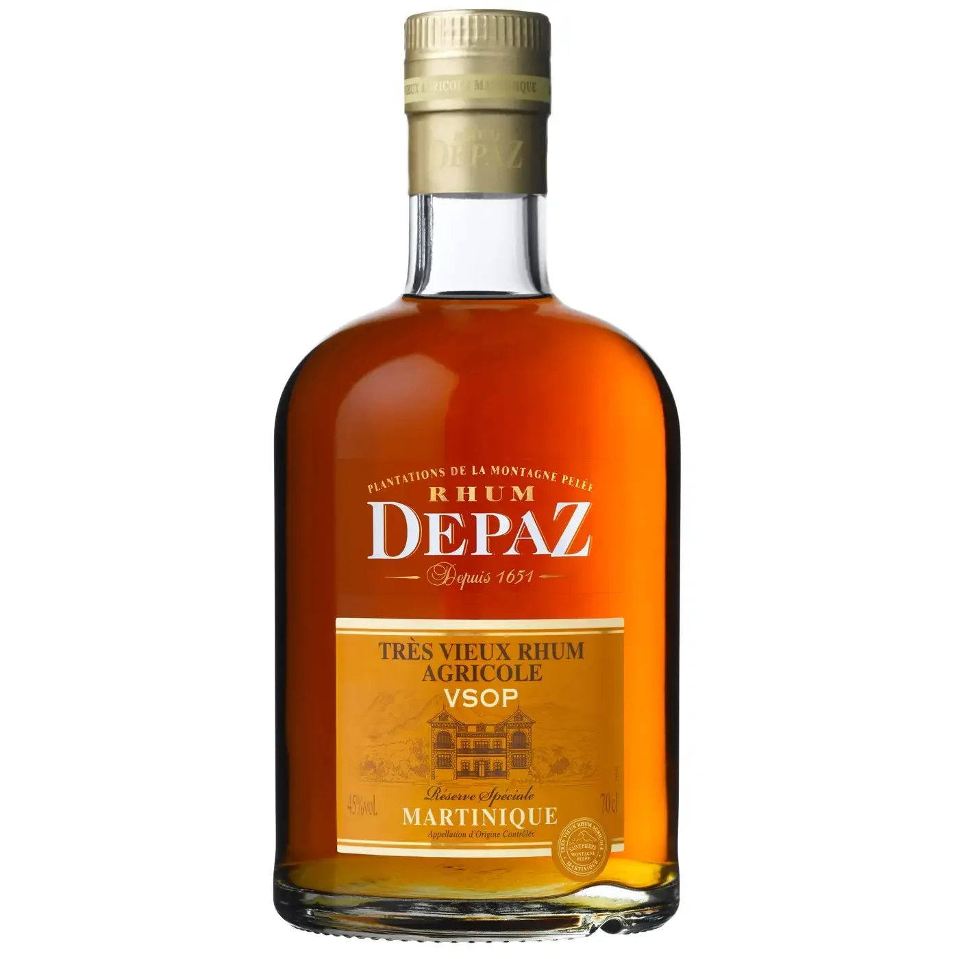 Rhum Depaz Très vieux VSOP - 45% vol - 70cl.