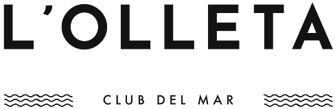Texto que dice L’OLLETA CLUB DEL MAR en letras grandes y negras.