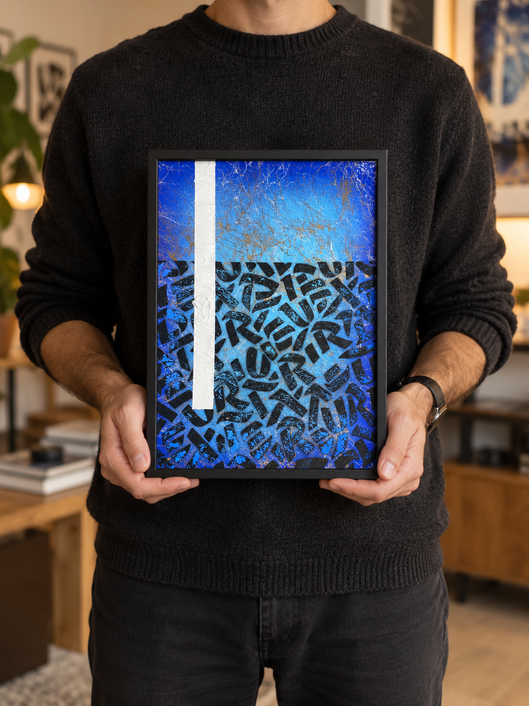 Framed Blue Abstract Artwork Indoors-8.png