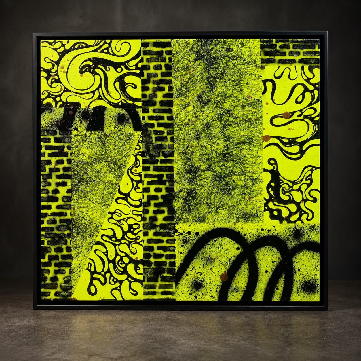 Neon Chartreuse Street Art Canvas.png