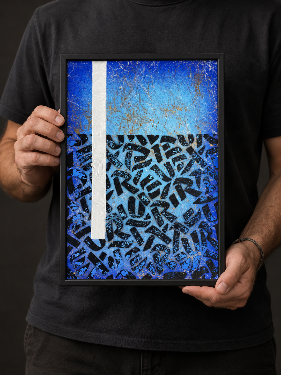 Framed Blue Graffiti Artwork in Studio-7.png
