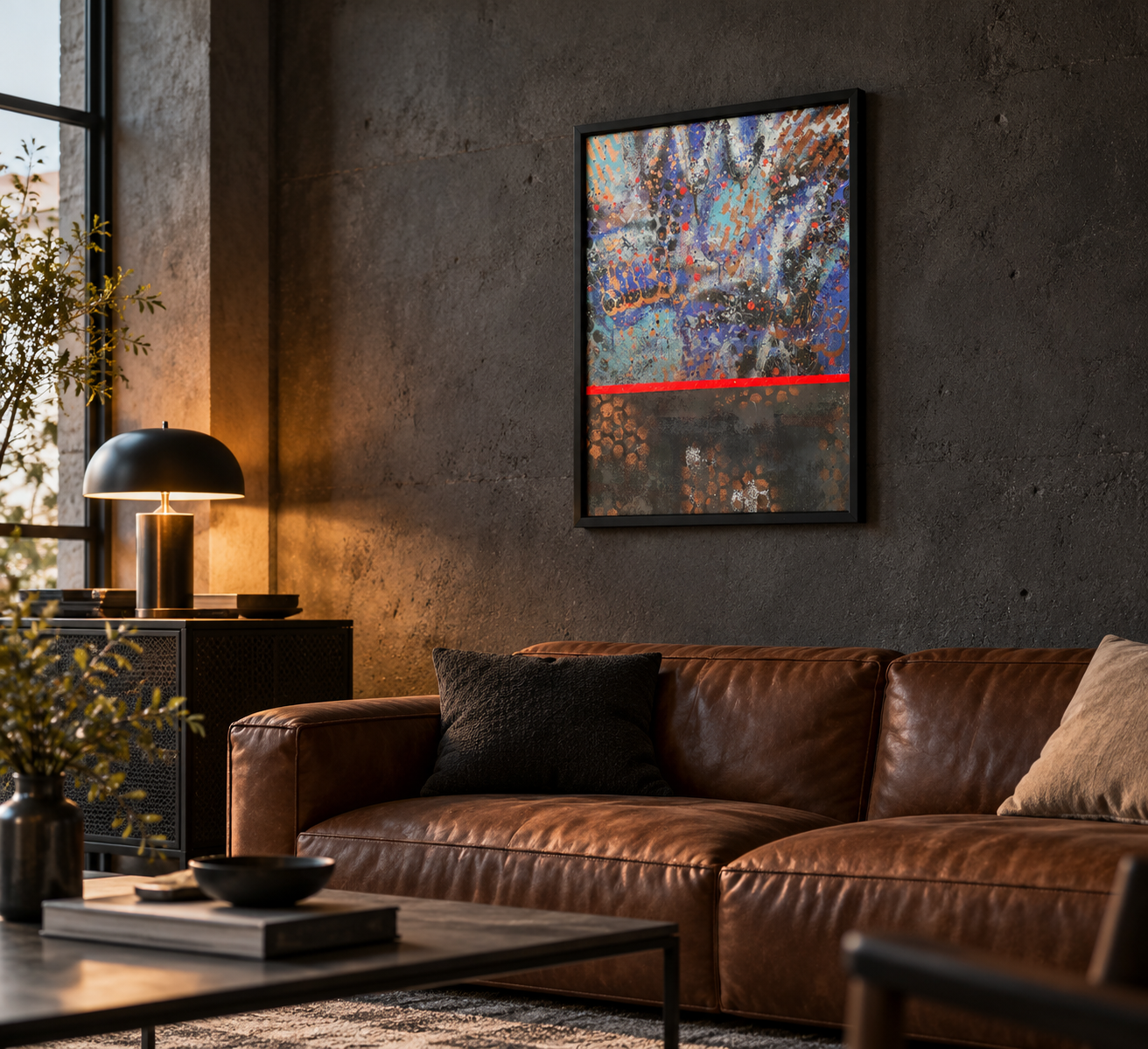 Moody Industrial Lounge with Abstract Art-6.png