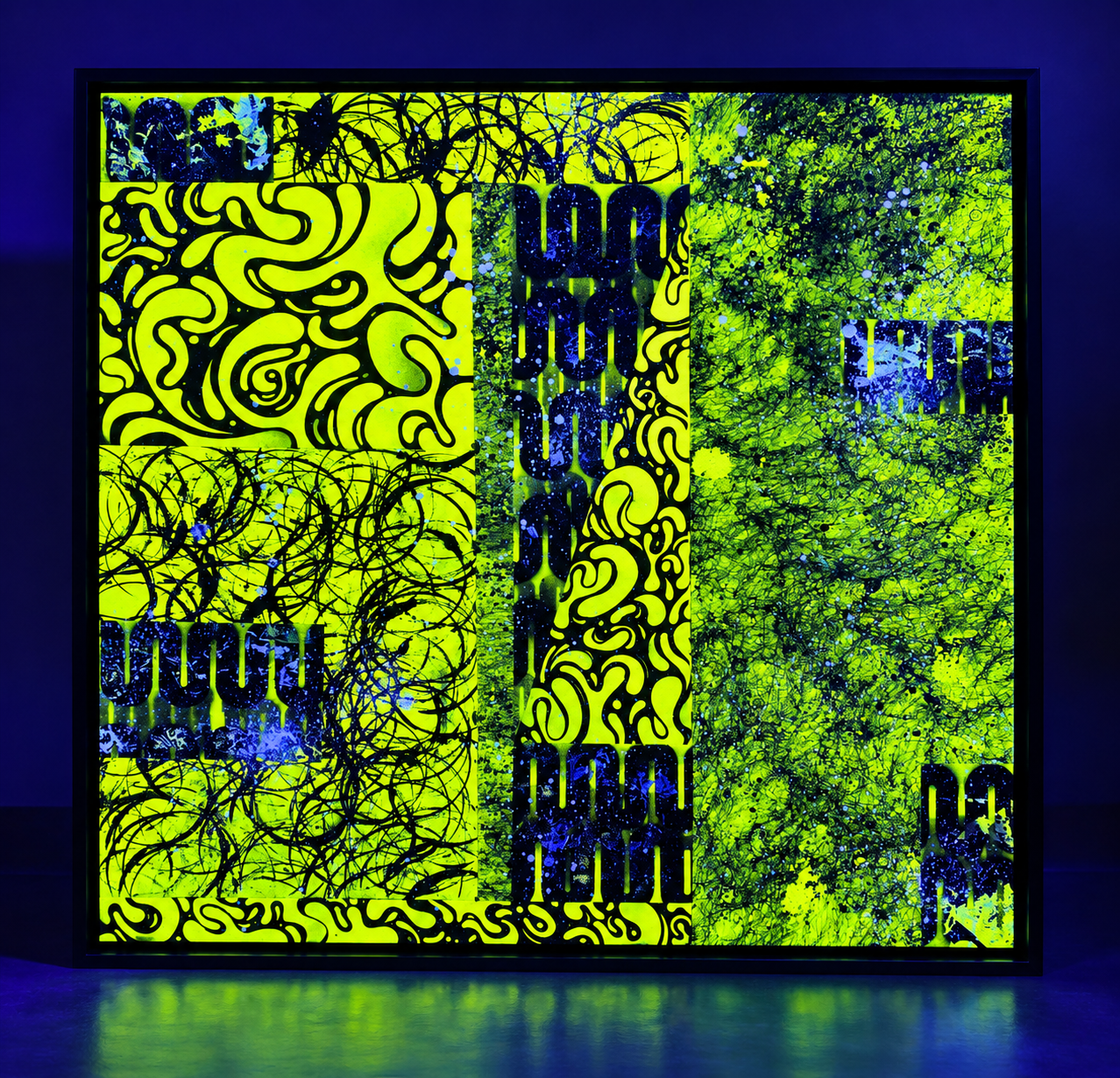 Neon Blacklight Abstract Mosaic.png