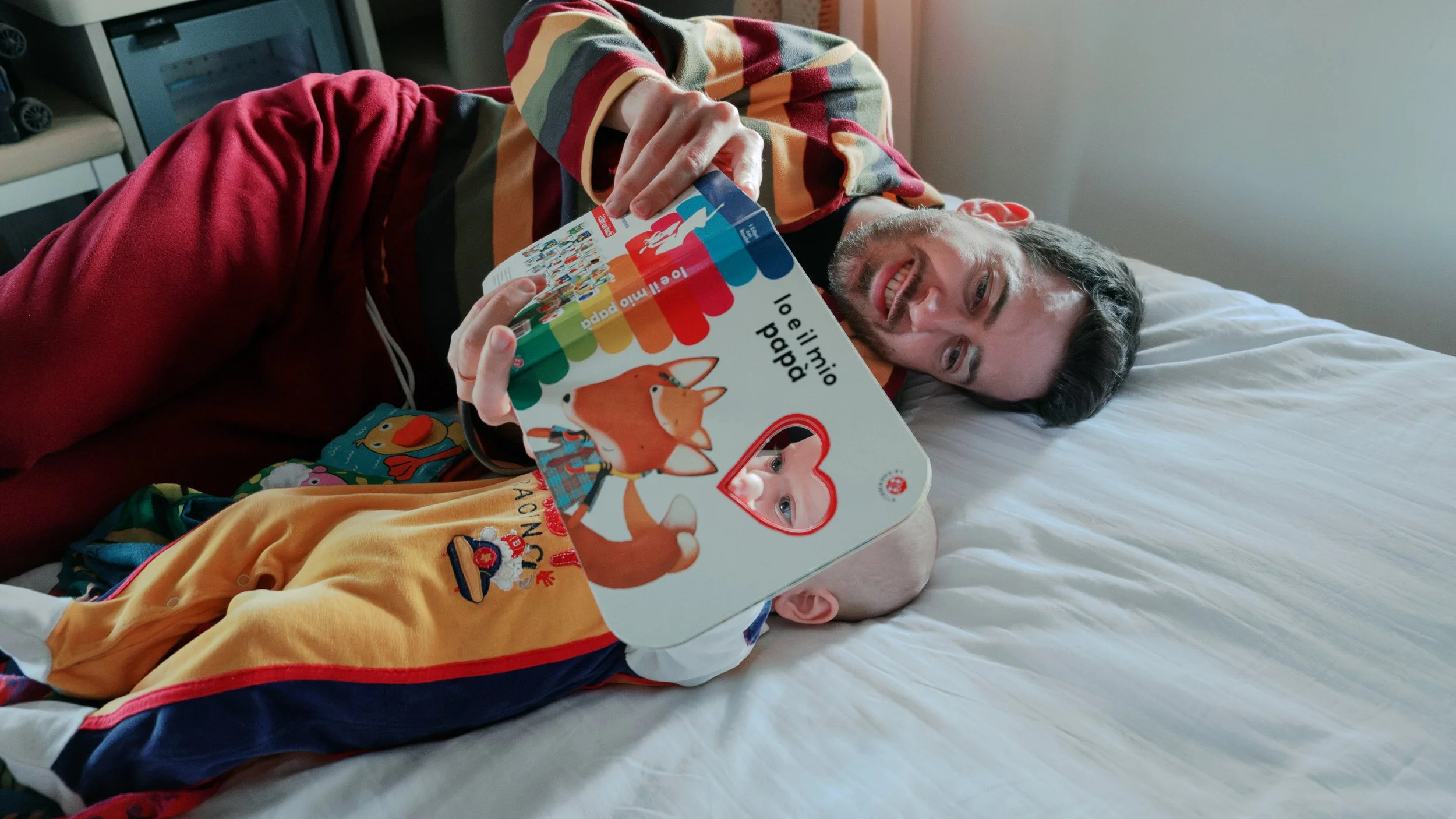 foto documentaria spontanea papà figlio