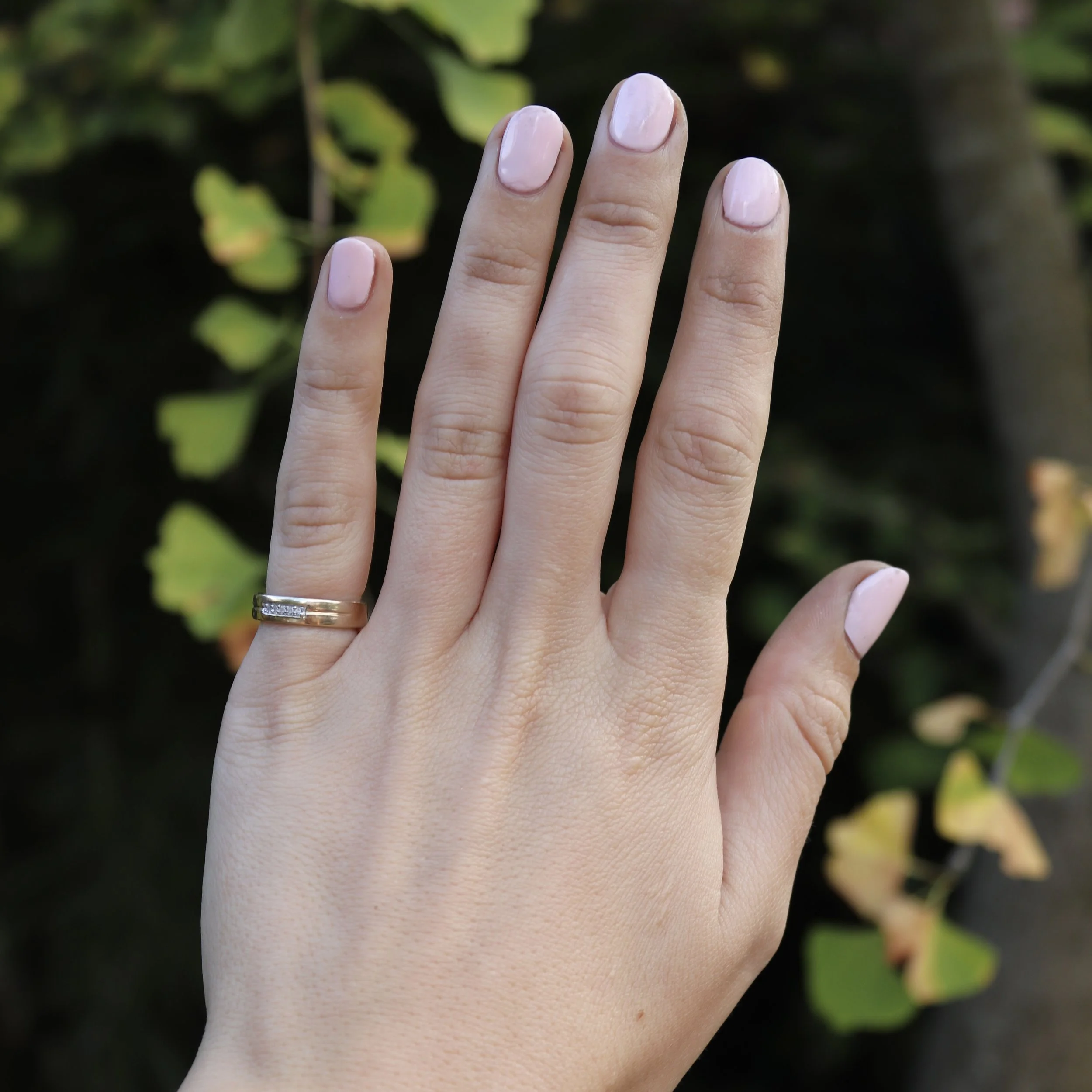 9ct white row dainty diamond pinky ring.jpg
