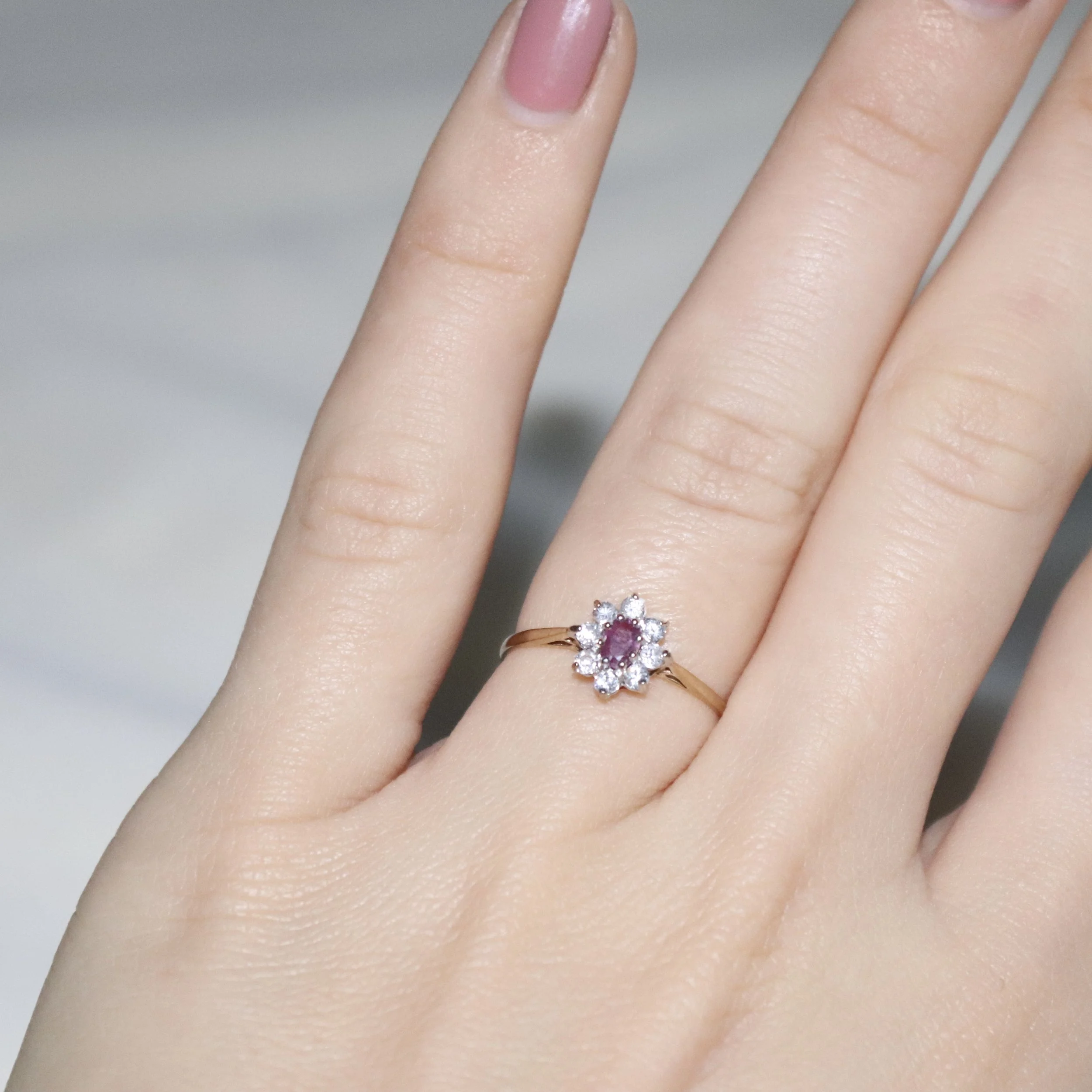 9ct ruby & white cz style ring.jpg