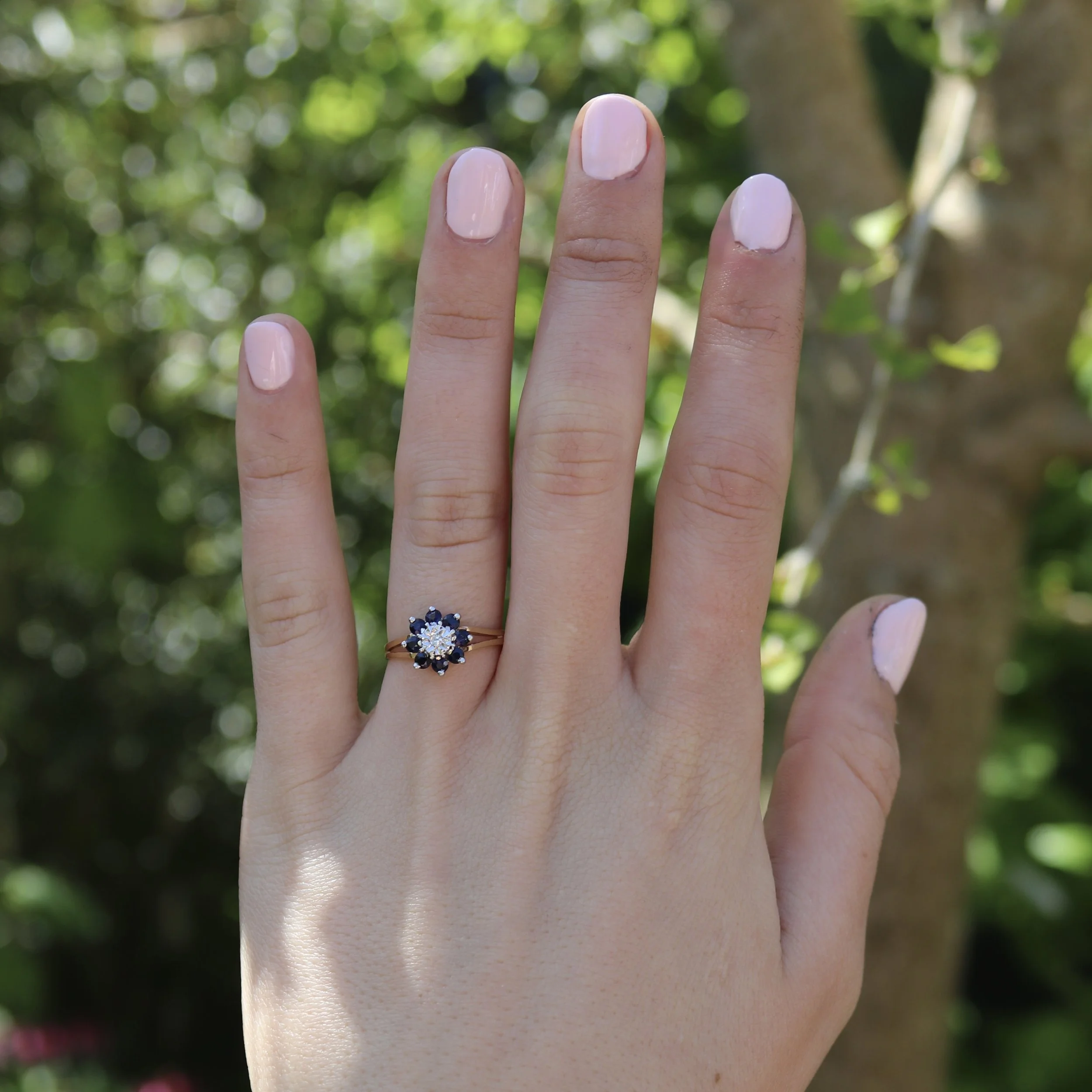 9ct gold sapphire flower cluster ring.jpg