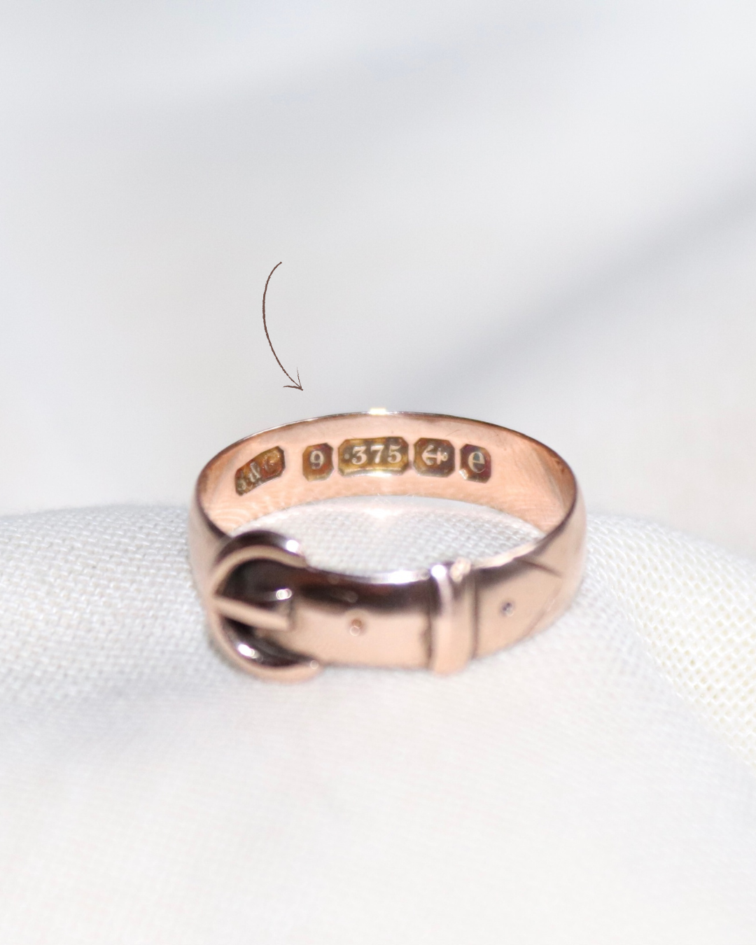 Antique solid gold ring hallmarks metal number