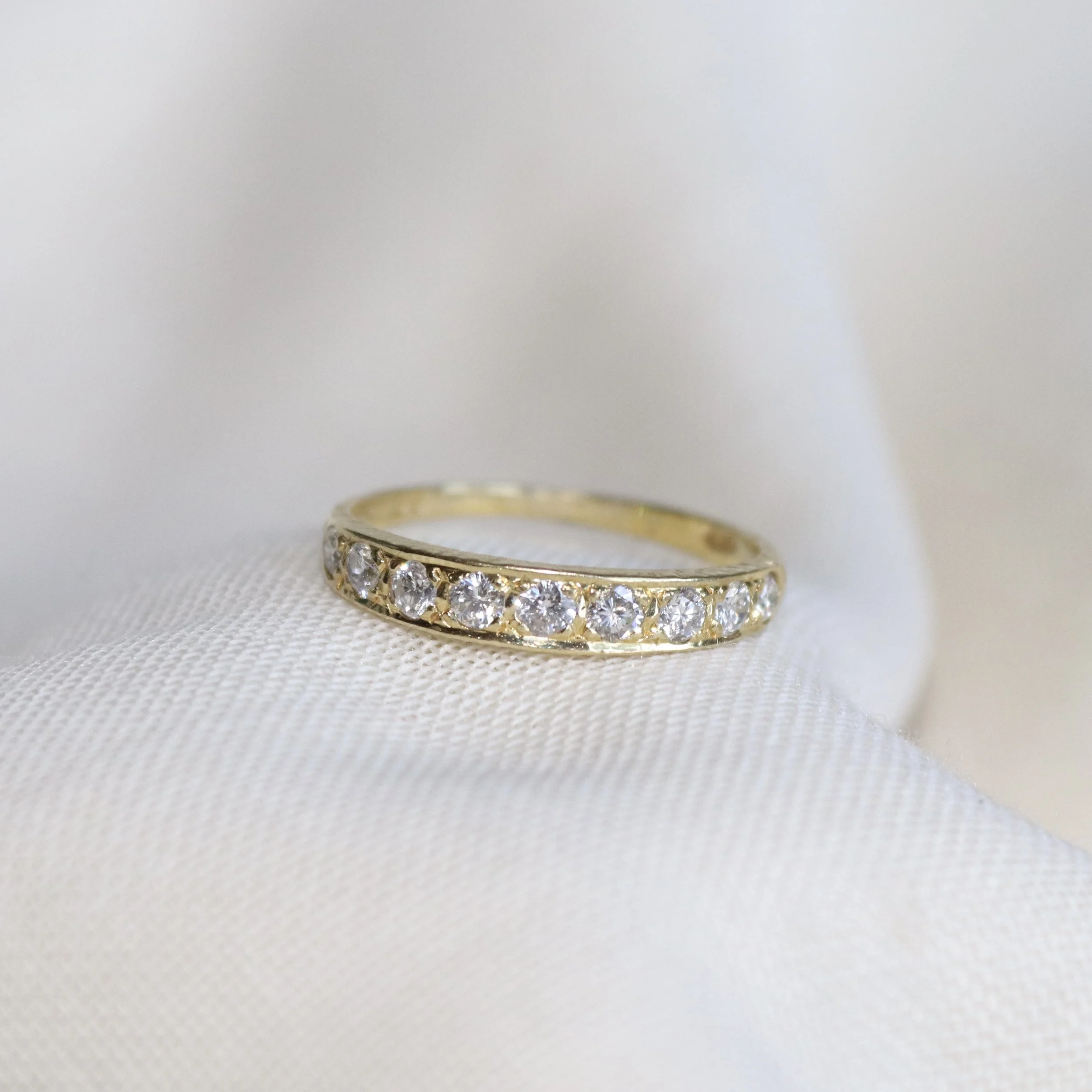 18ct Yellow Gold Diamond Half Eternity Ring