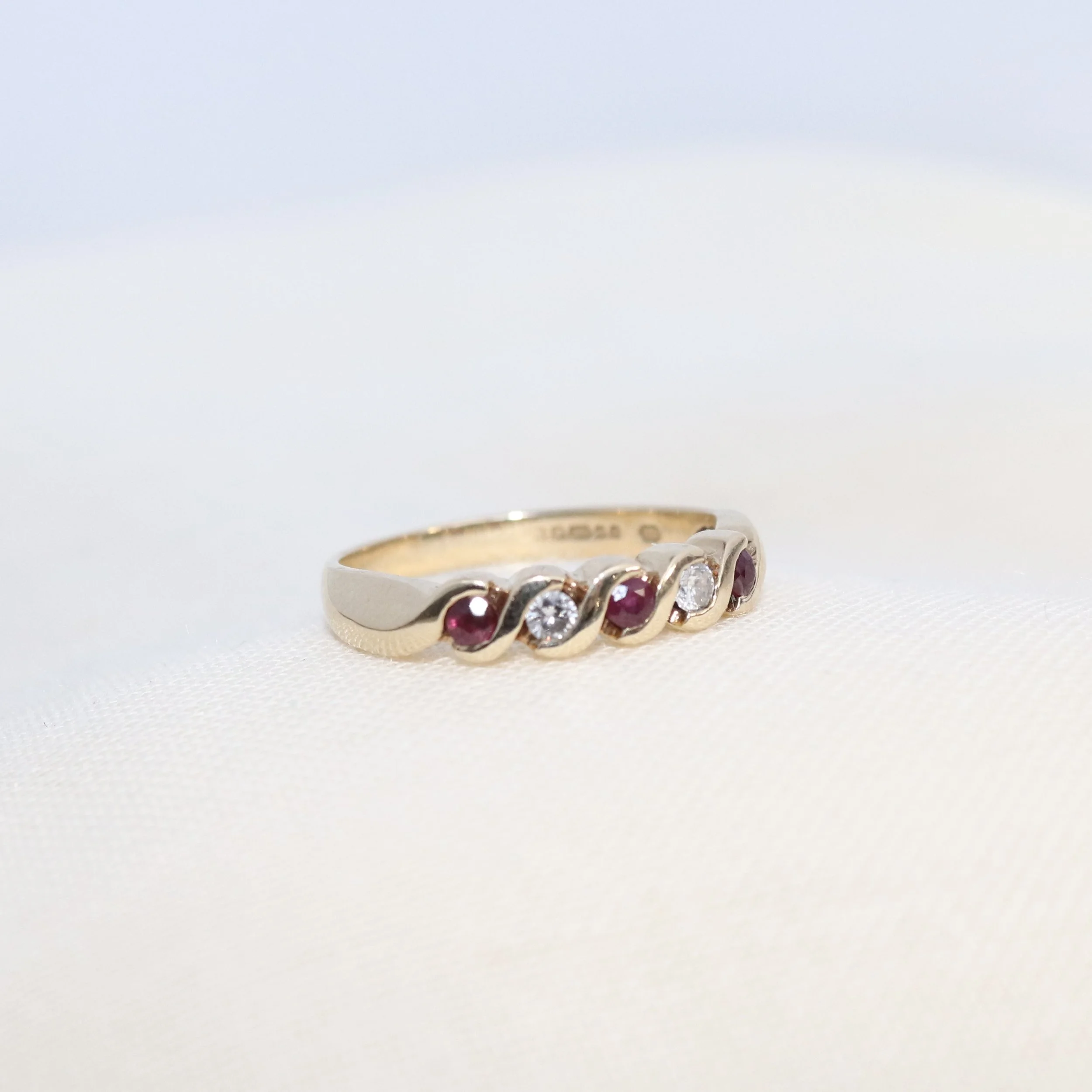 9ct gold vintage ruby and diamond ring.jpg