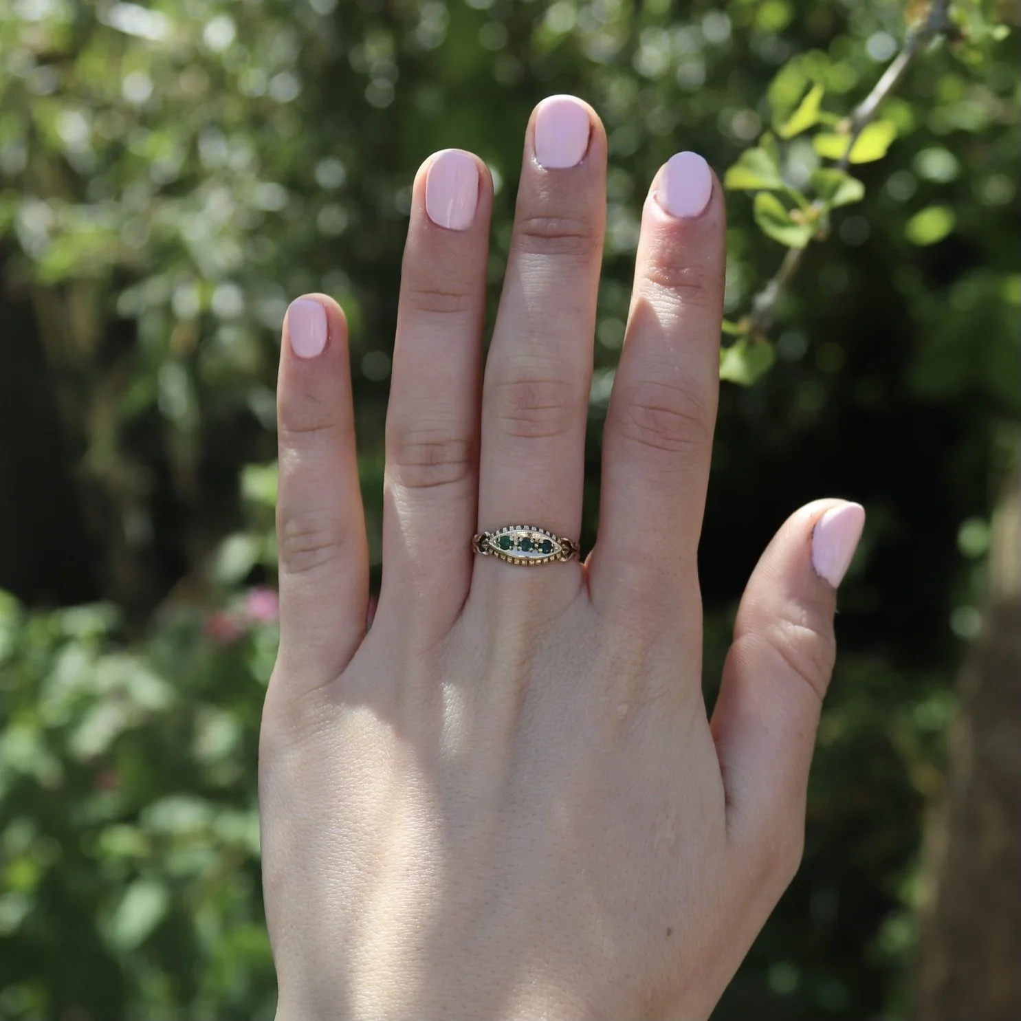 9ct yellow gold emerald boat ring.jpg