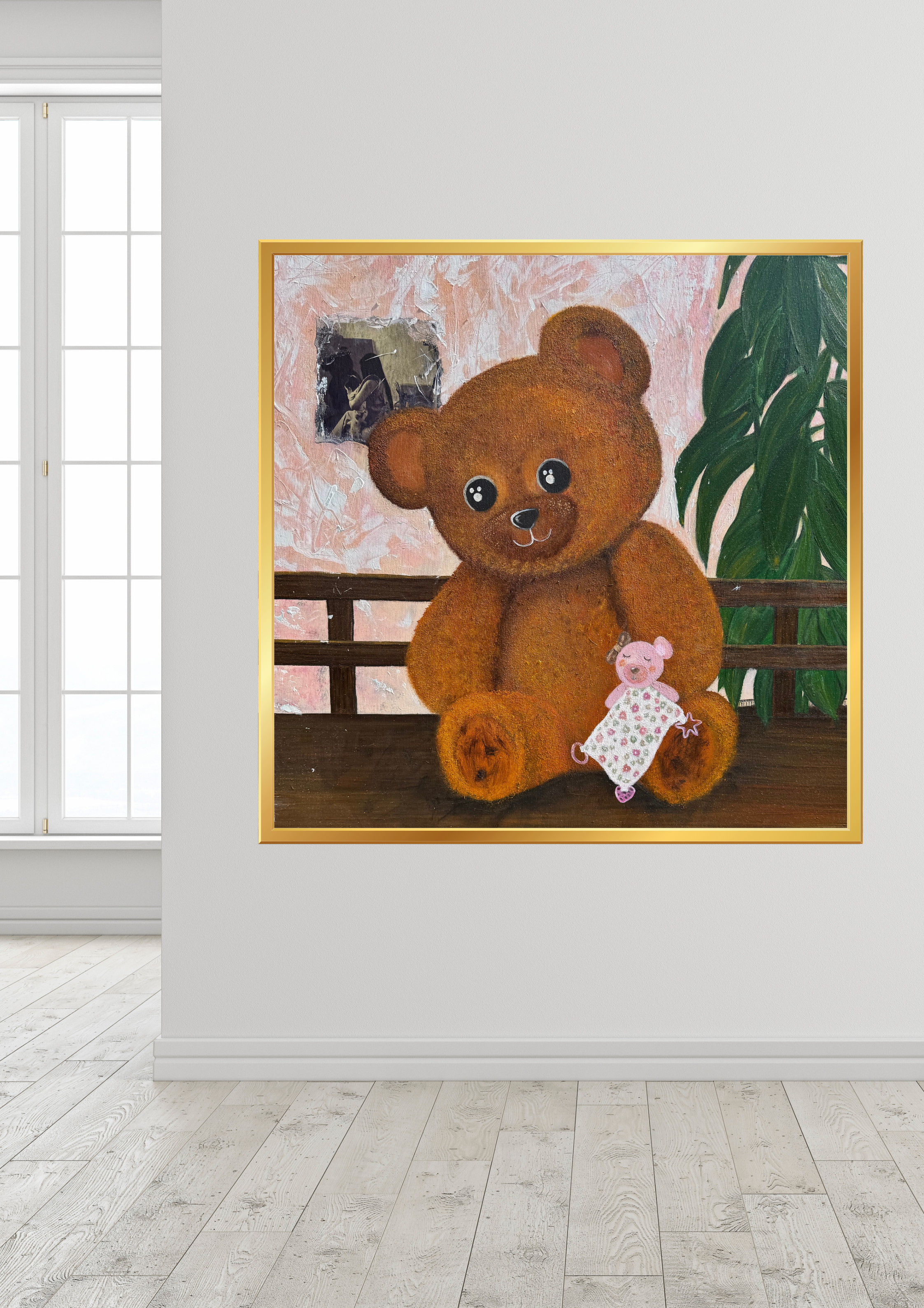 Symbolic artwork expressing the bond of motherhood, tenderness, and emotional connection in the Sacred Hugs collection by mKunstraum