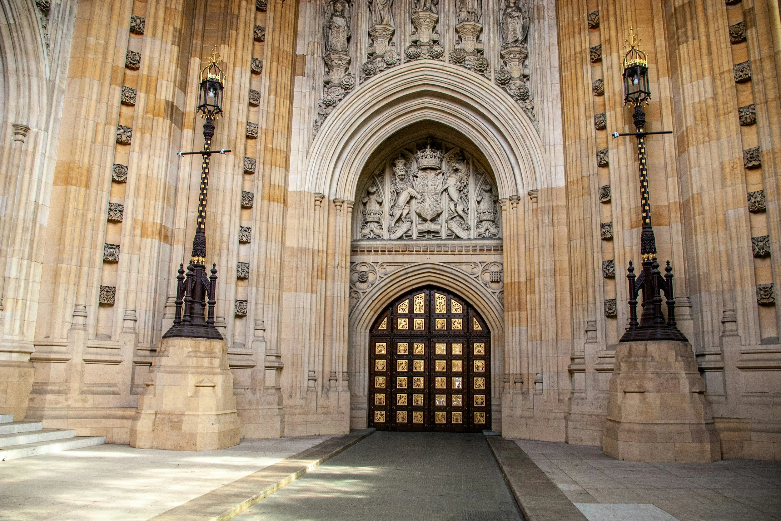 The front door of Westminster Abbey.