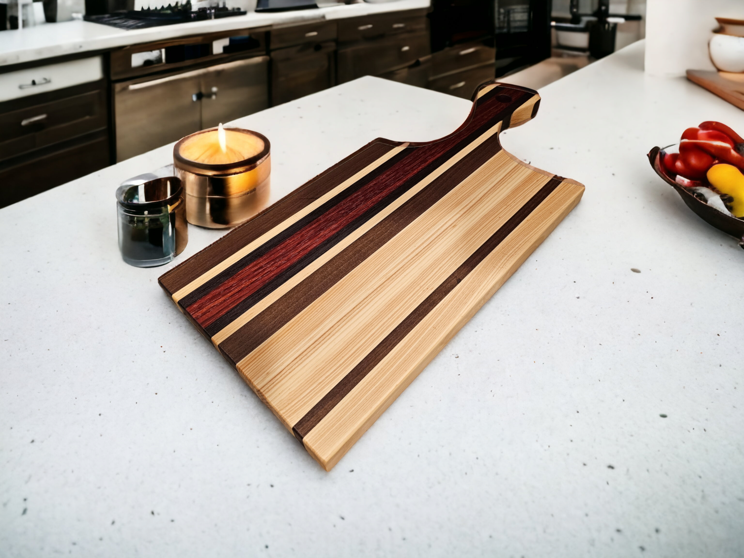 Walnut, Hickory, Padauk. and Wenge Board