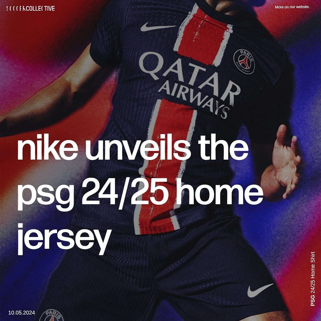 @NikeFootball and @PSG have revealed the club&rsquo;s latest home jersey for the 2024/25 season. The updated design pays homage to tradition by relocating the iconic Hechter stripe to the center, while infusing a modern touch with a hand-painted aest