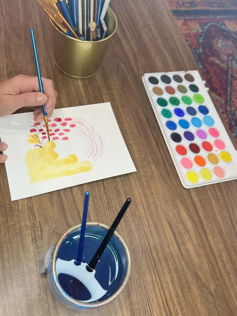 art therapist watercolor painting for trauma therapy, therapy for teens, therapy for depression, therapy for young adults in northern virginia