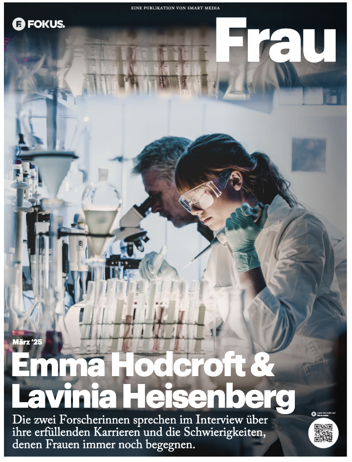 Two female scientists working in a laboratory, using test tubes and scientific equipment.