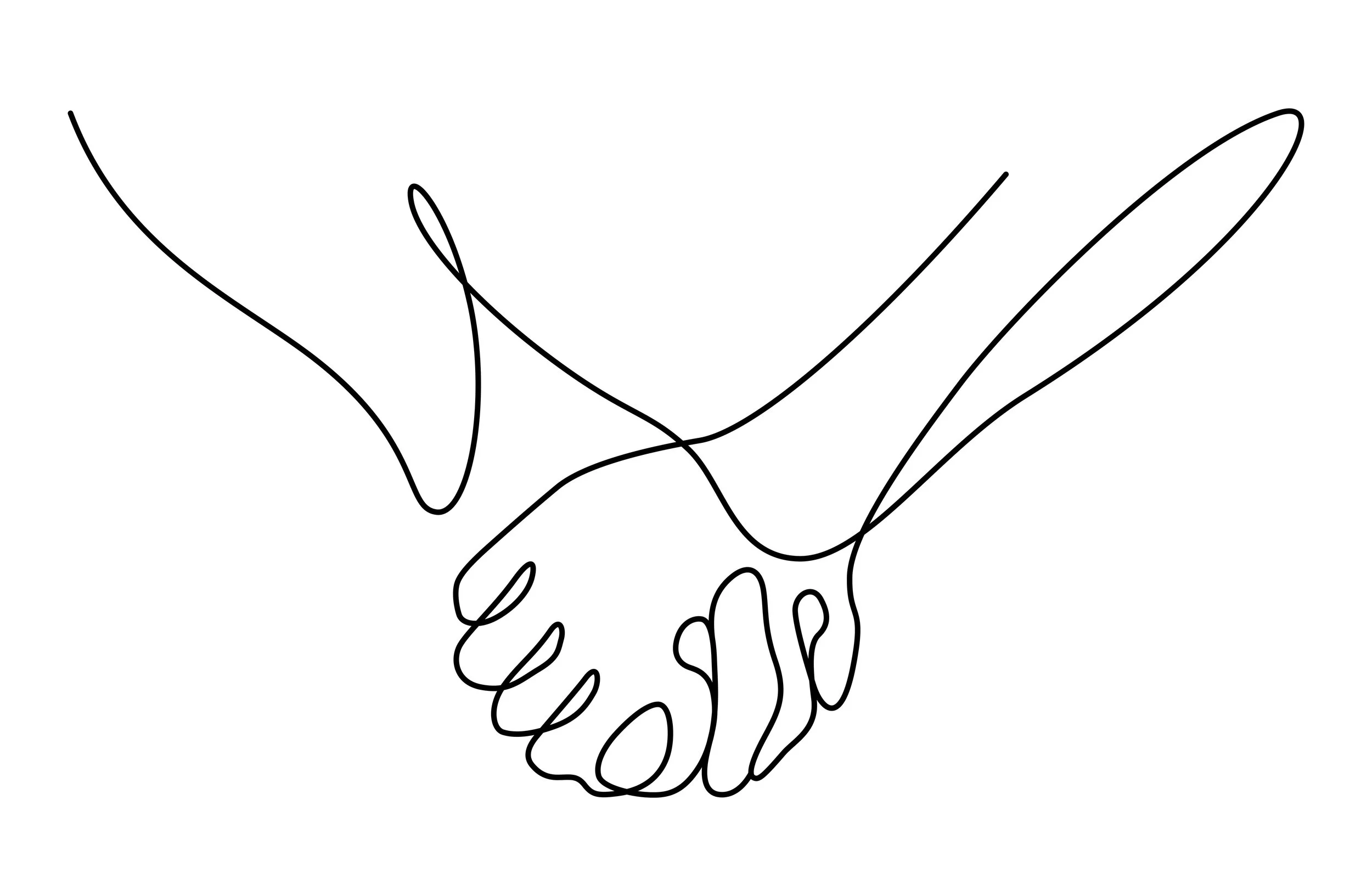 Holding Hands Vector