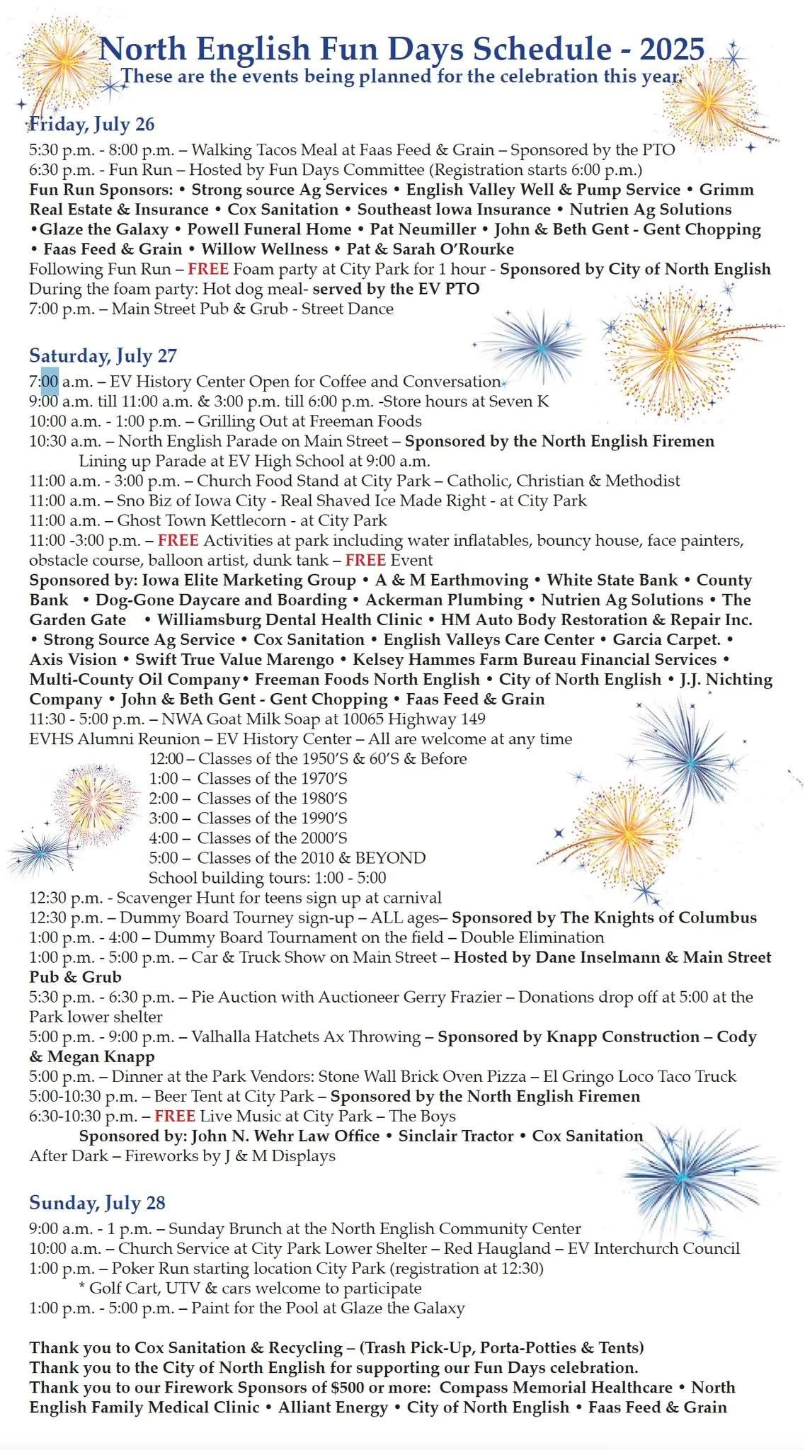 North English Fun Days