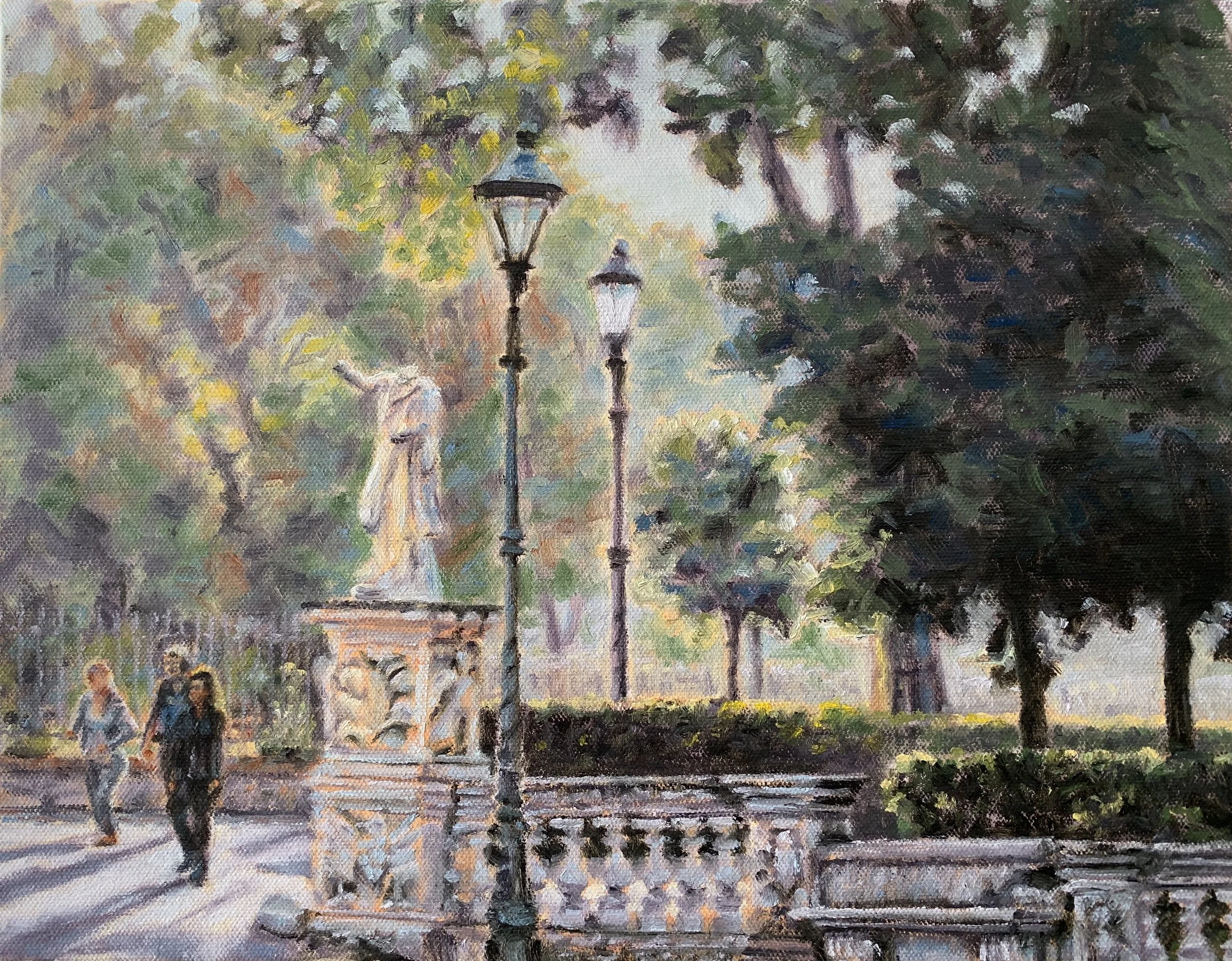 Morning Mist, Borghese Gardens, Rome Italy 11x14.jpg