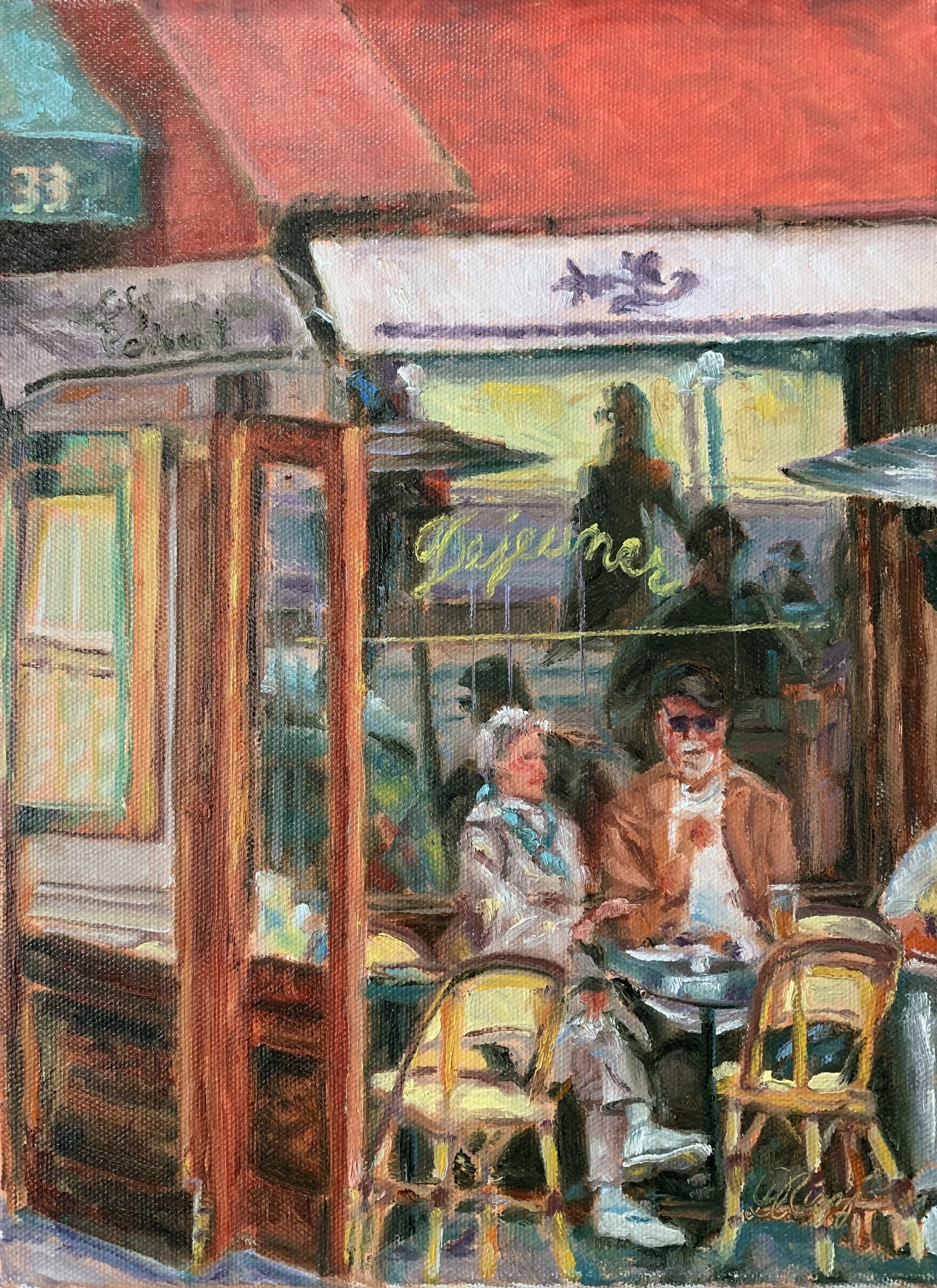 Cafe Lunch Date, Paris France 10x8.jpg