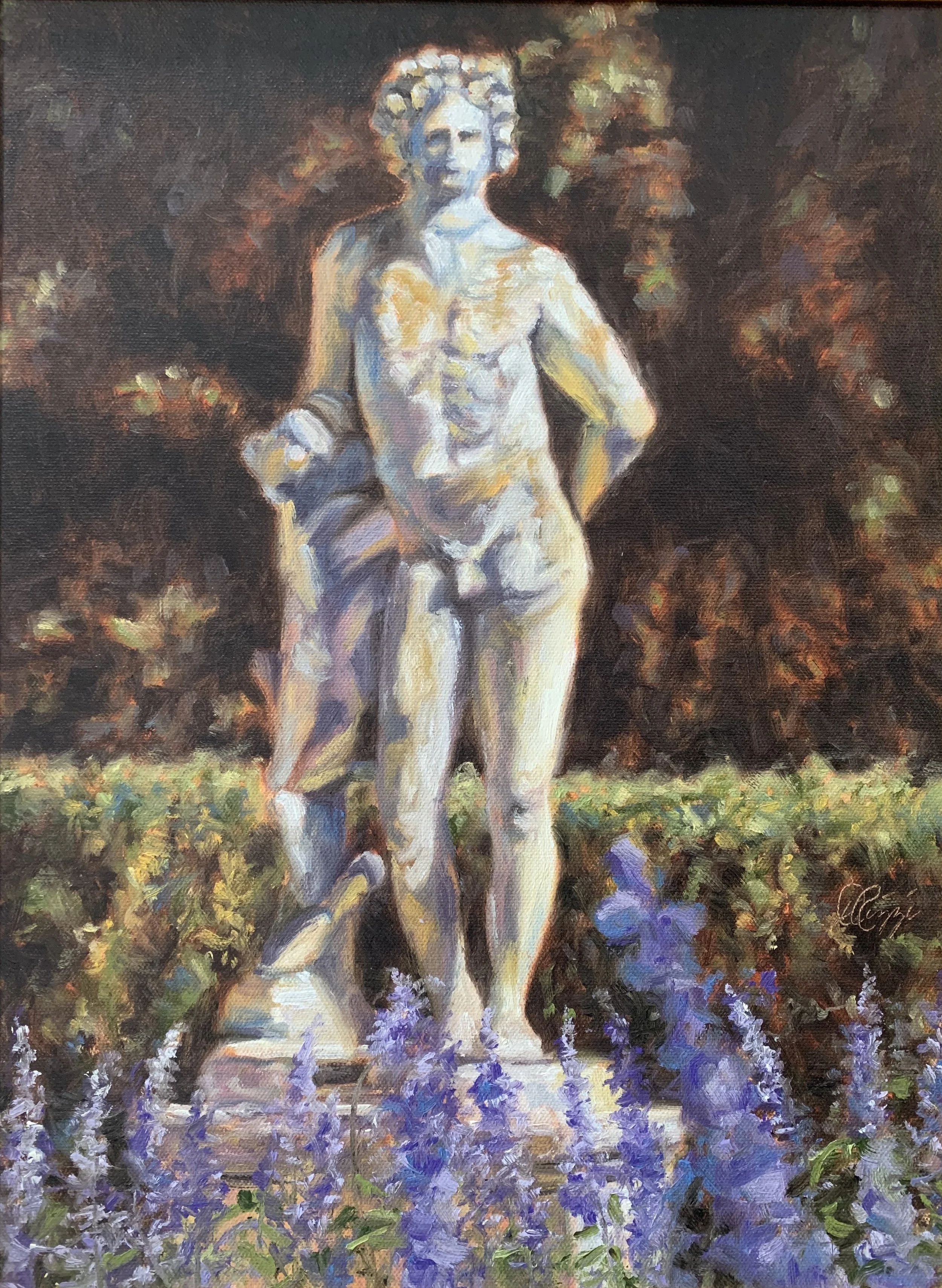 Villa Borghese Garden Statue II, Rome Italy 16x12.jpg