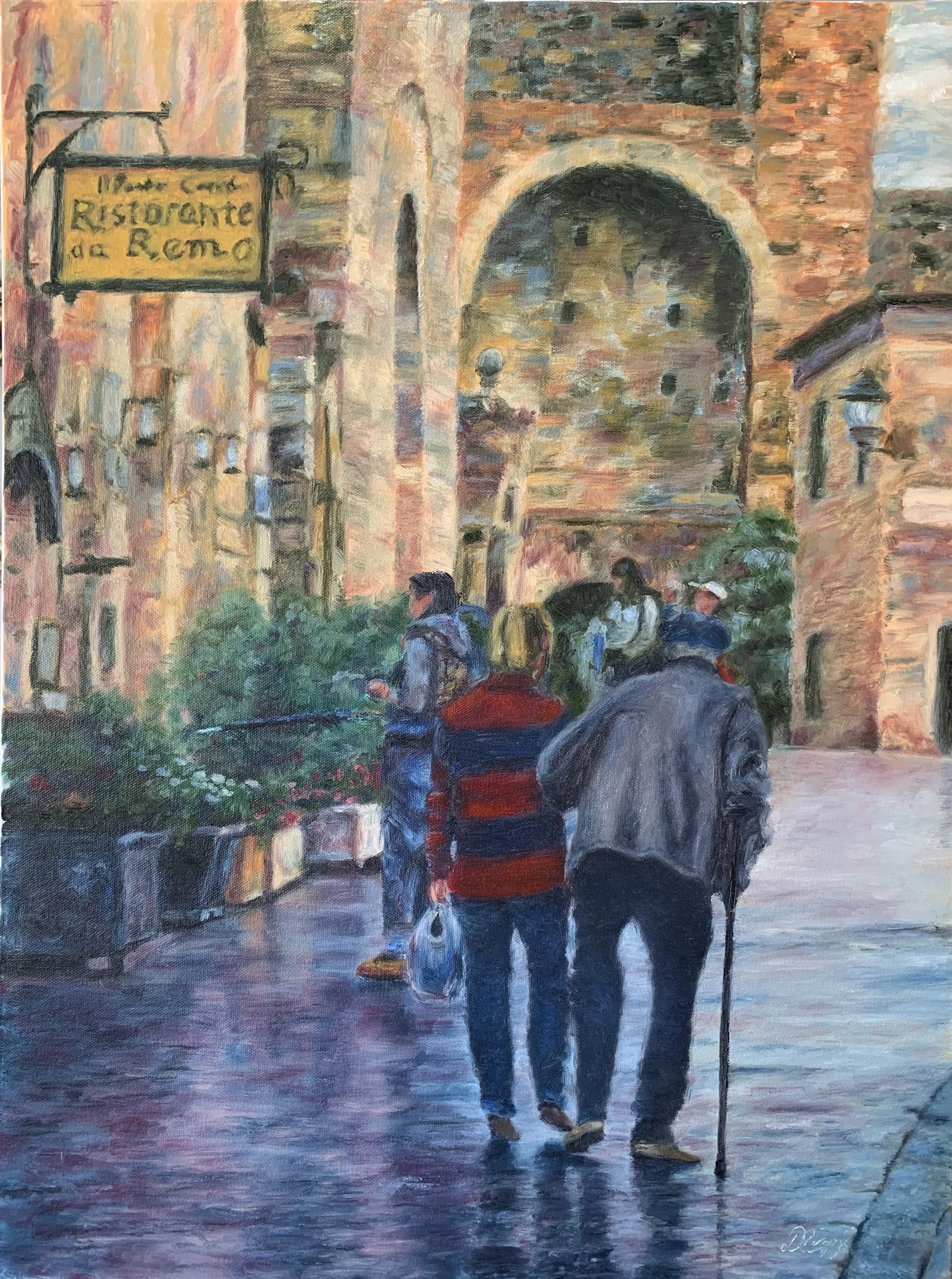 Morning Stroll in Tuscany, 24x18.jpg