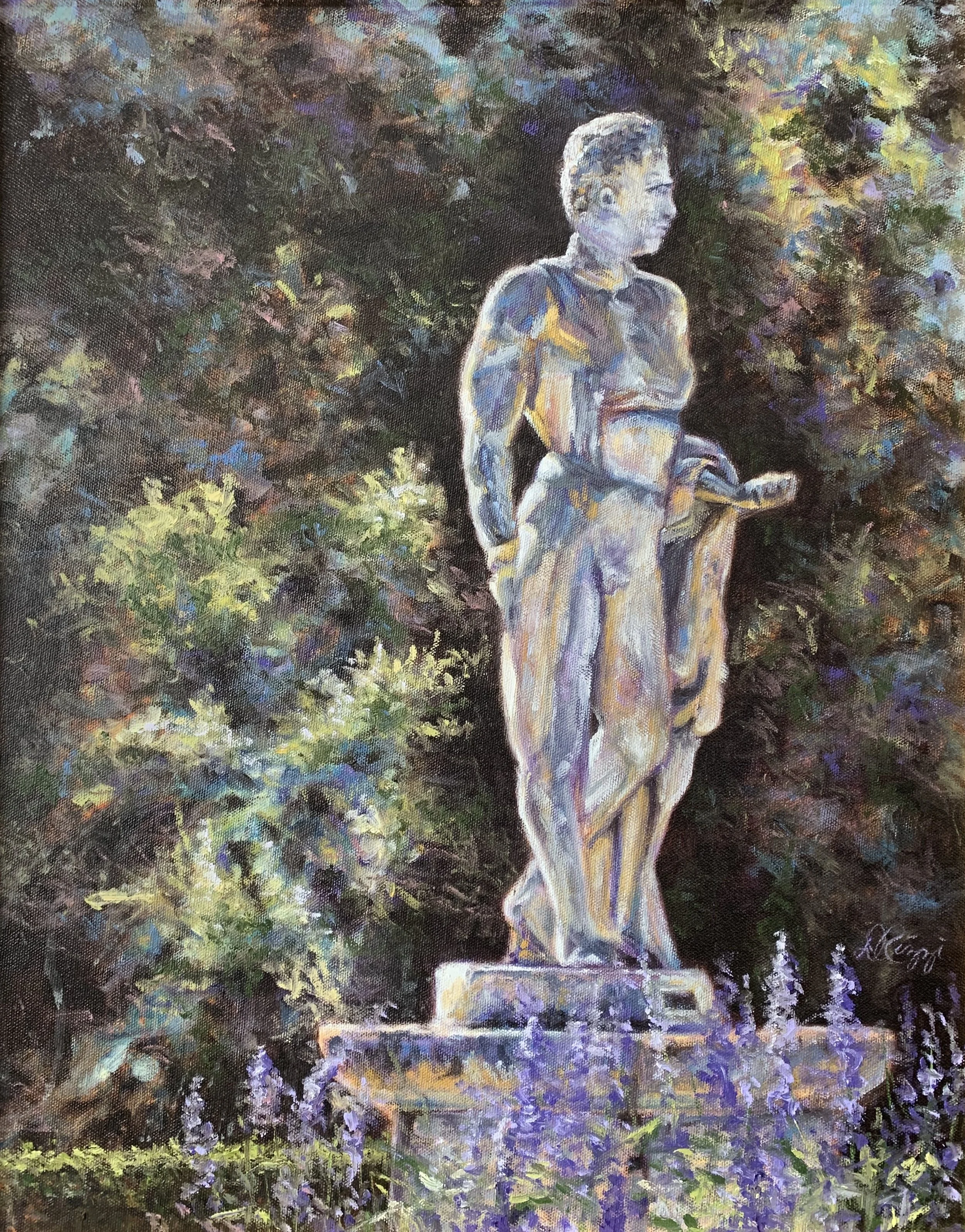 Villa Borghese Garden Statue I, Rome Italy 20x16.jpg