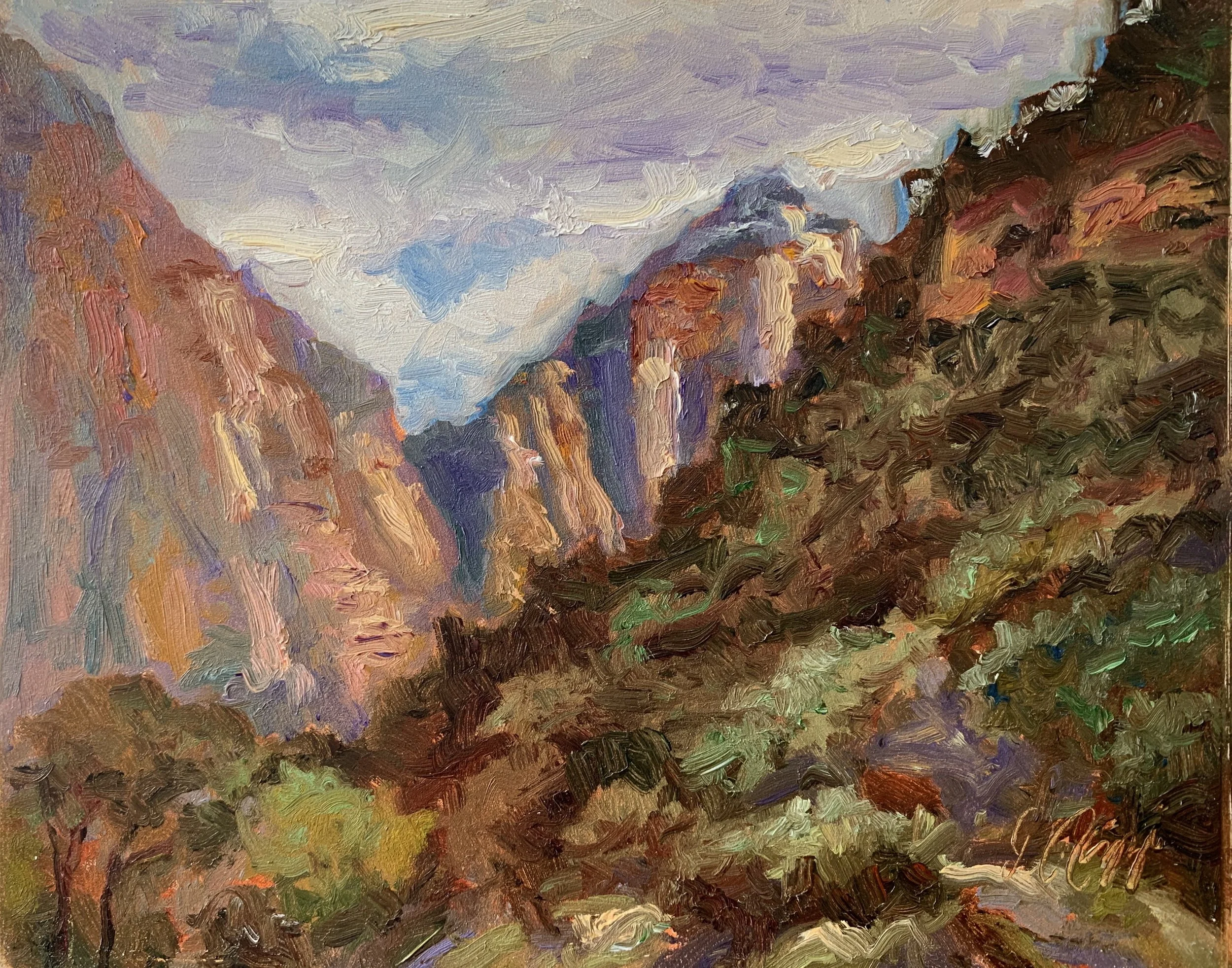 Zion East View, Plein Air 8x10.jpg