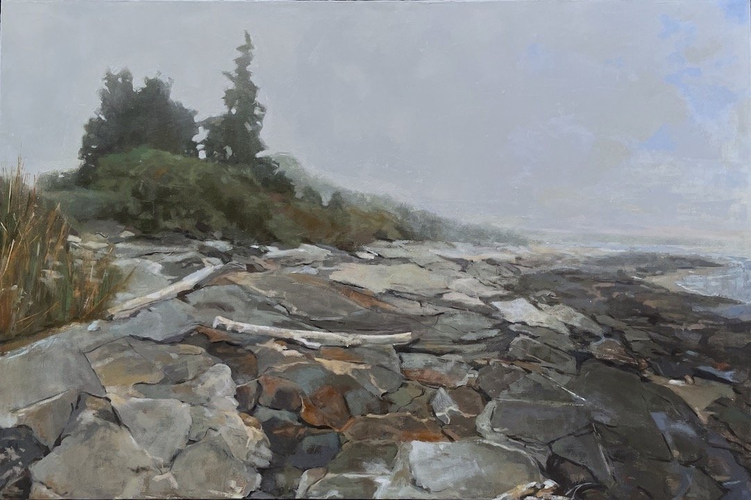  Down Reid Beach   oil on canvas  24’ x 36” 