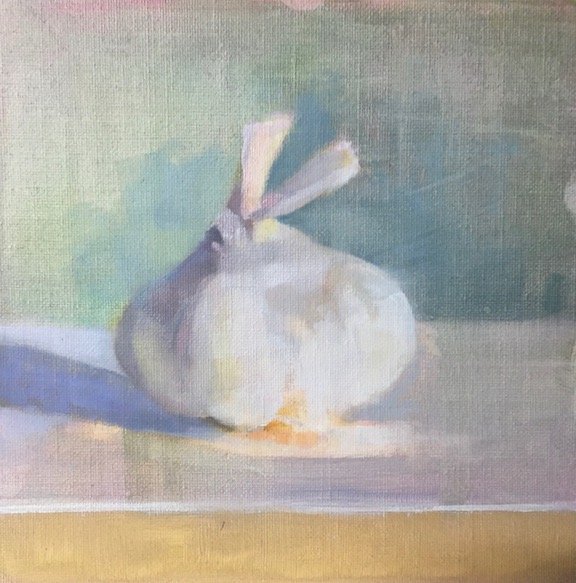  bulb  oil on board  8” x 8” 