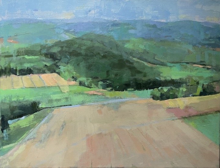  Green Mountains 1  oil on canvas  14” x 18” 