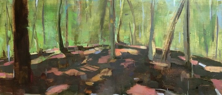  forest floor  oil on board  12” x 20” 