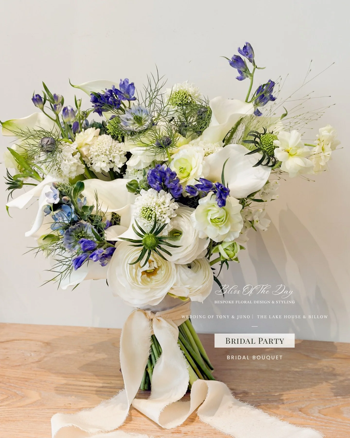 Something blue 💙

When designing a bouquet, I always try to explore the beauty of contrast within a single palette. White and cream alone can feel flat, so I layered textures intentionally with: 
🤍 Calla Lily (large structural petal with presence)

