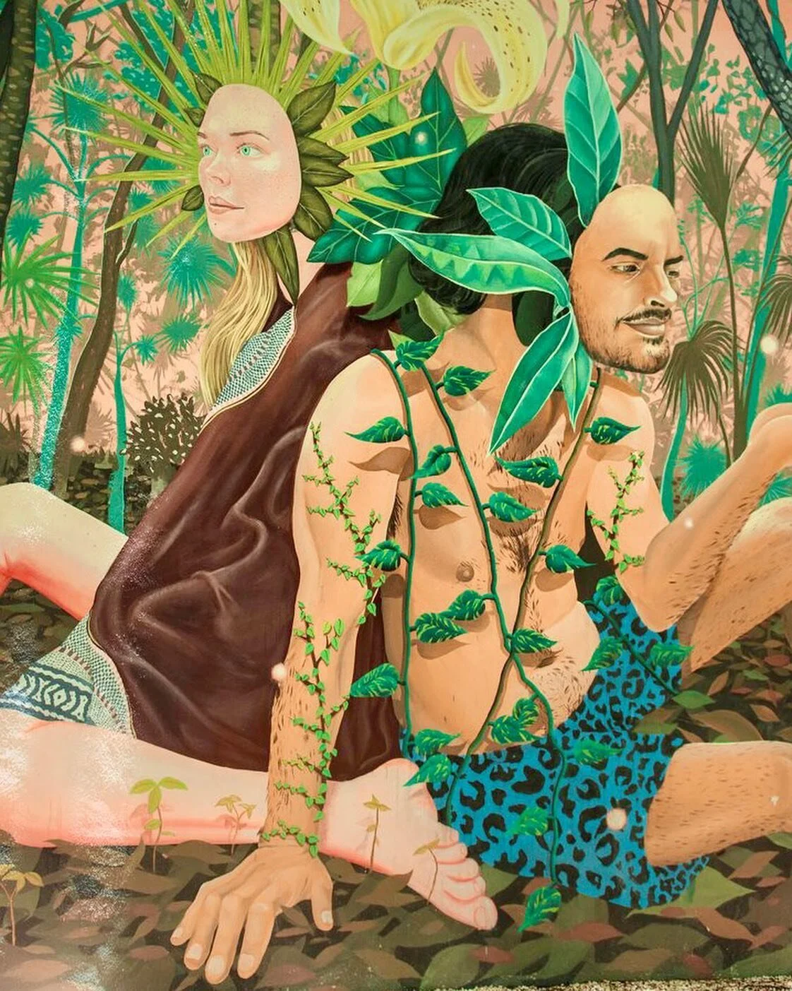 👉🏽Throwback to our collaboration with Celeste Byers @celestialterrestrial & Aaron Glasson @aaronglasson 
🔝This mural art is called “LAK’ECH ALA KIIK” (I am you). A mayan greeting which means: I am you, you are me. It refers