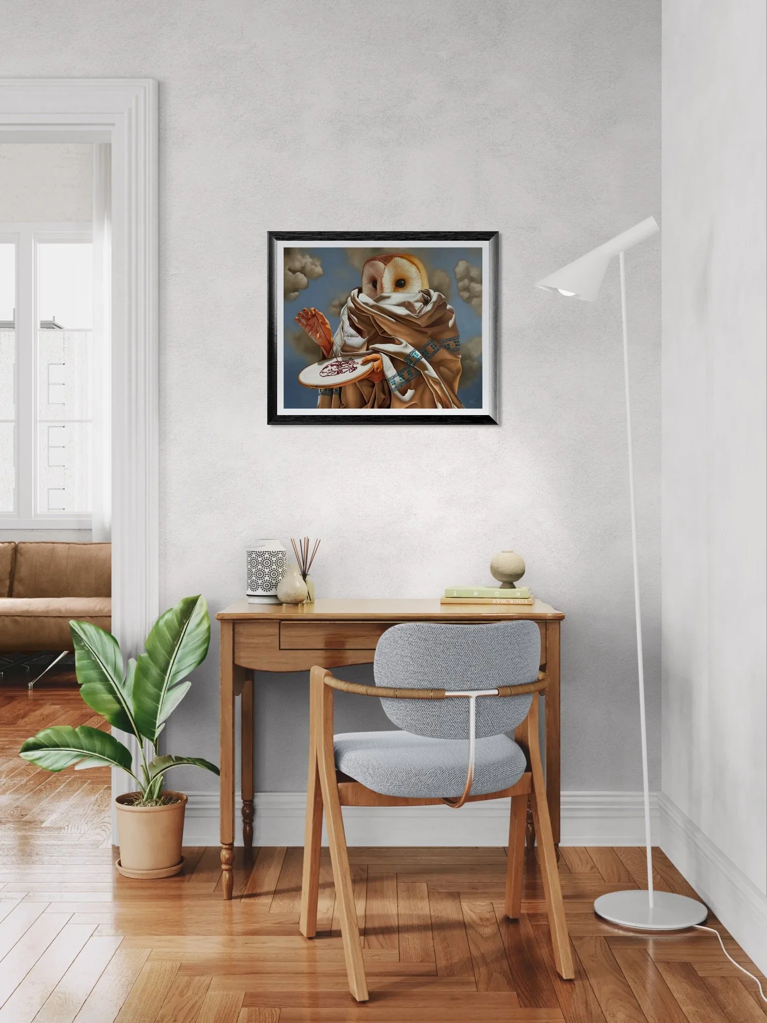 Woman looking at gallery wall-4.jpg