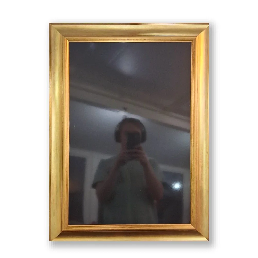 Self Portrait in a Darkened Room - Original Infrared Painting
