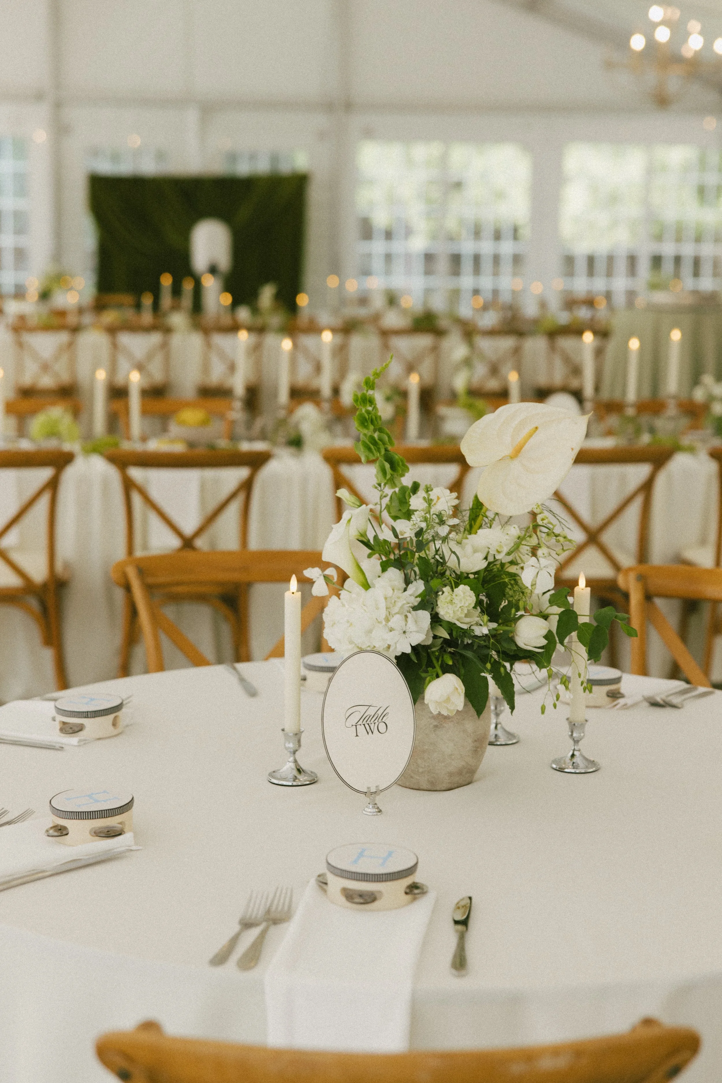This Hilltop House wedding in Rochester, Minnesota was all about the details: airy garden-inspired florals, old-world candlelight, soft white linens, and those gorgeous little clusters of green grapes winding their way down the table.
