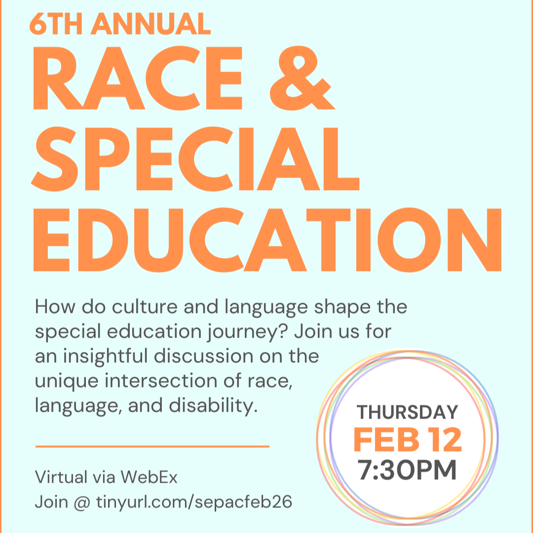 SEPAC SOMA Race & Special Education - Feb 12