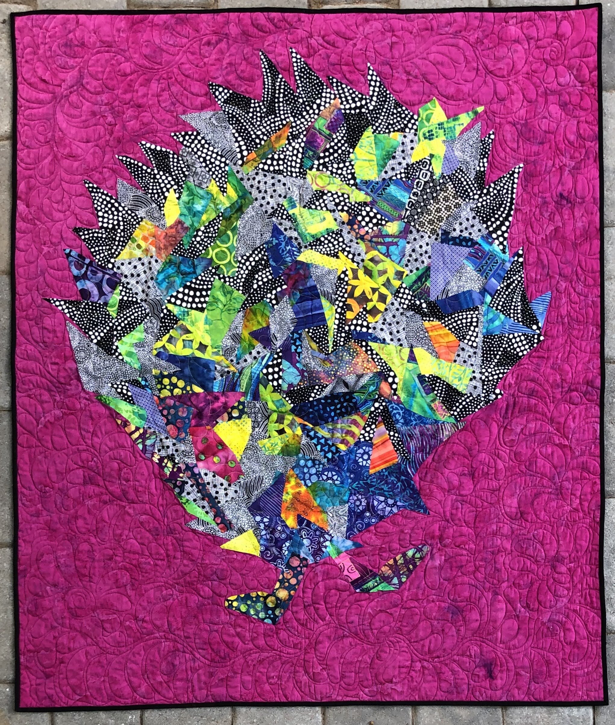 Modern Art Wall Quilt by Josie's Colourful Journey