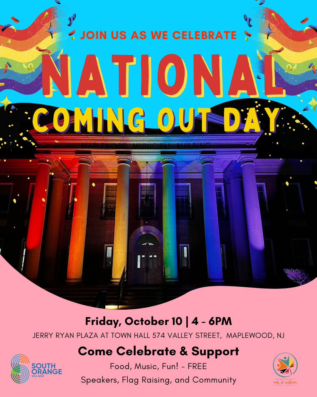 National Coming Out Day Celebration at Town Hall